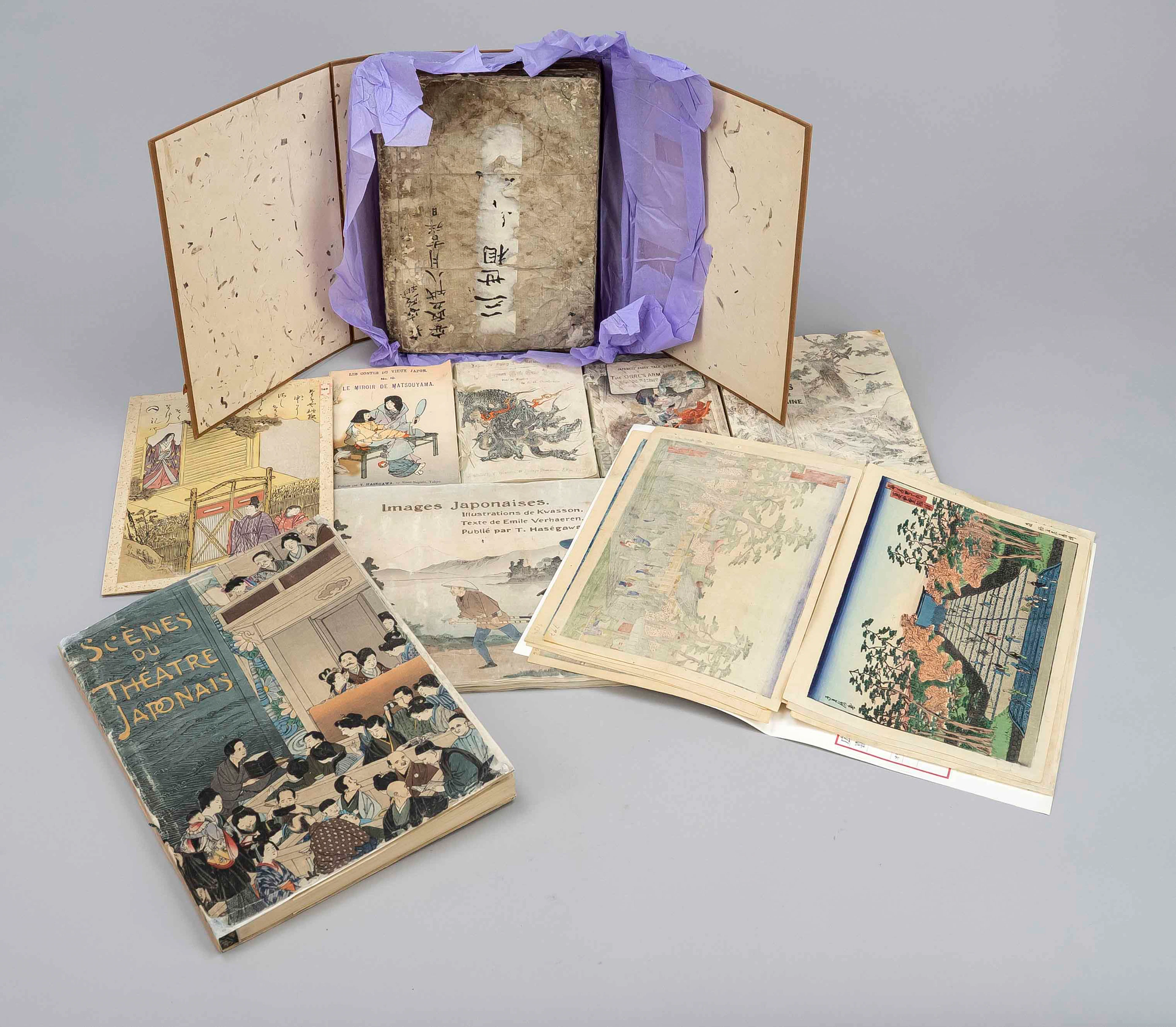 Großes Konvolut Bücher und Holzsc