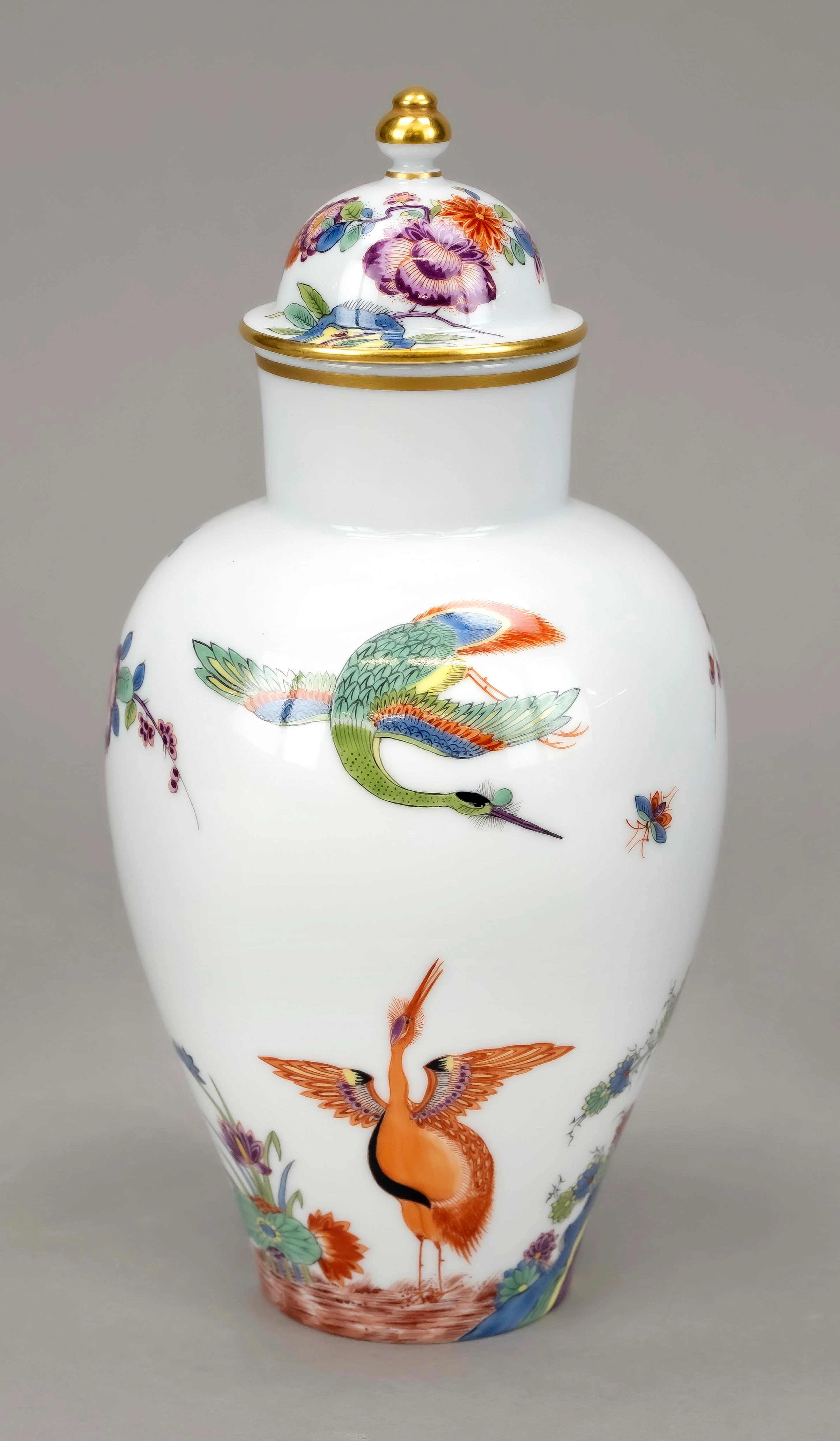 Deckelvase, Meissen, 1970er Jahre