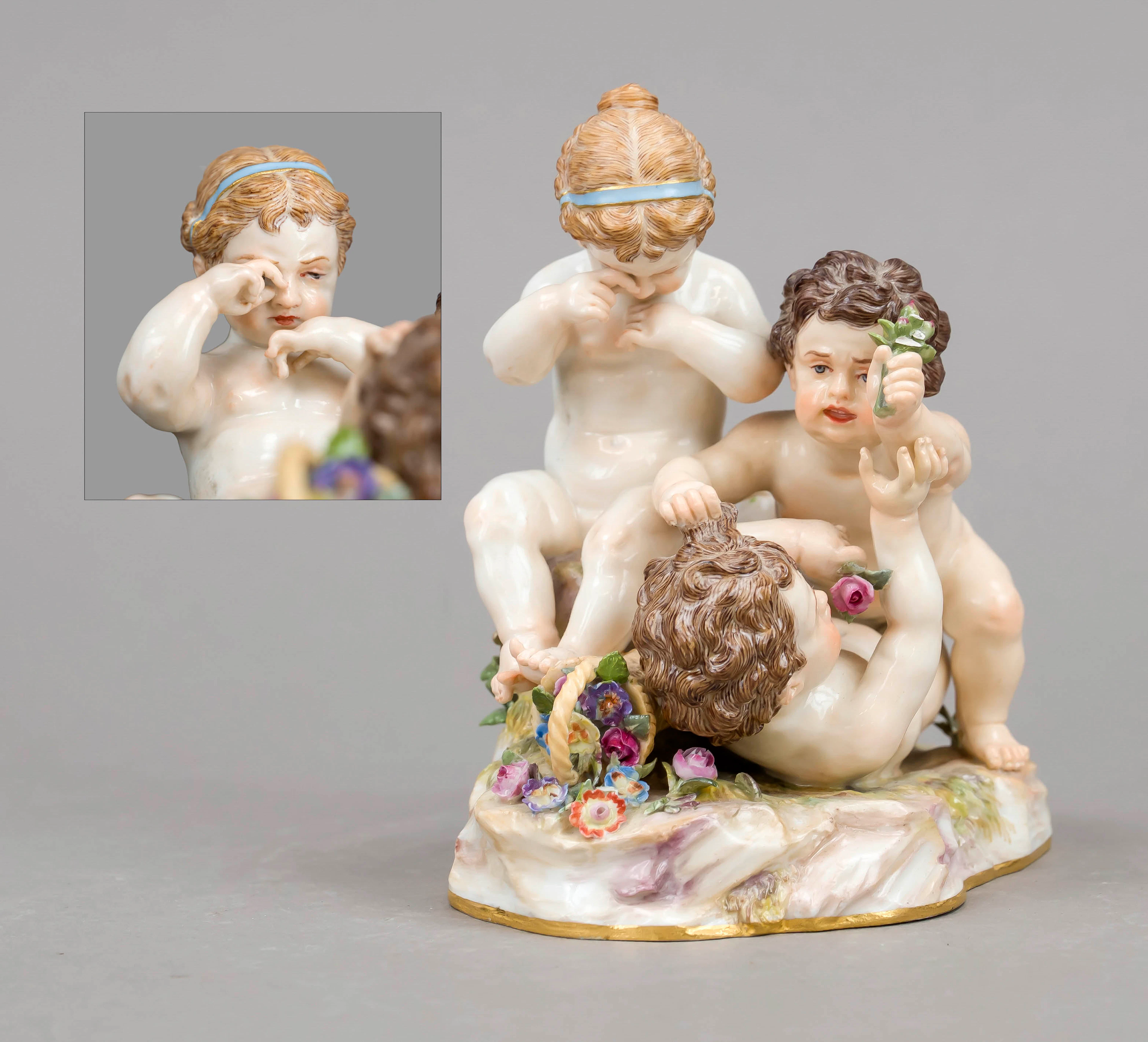 Drei raufende Kinder, Meissen, Pf