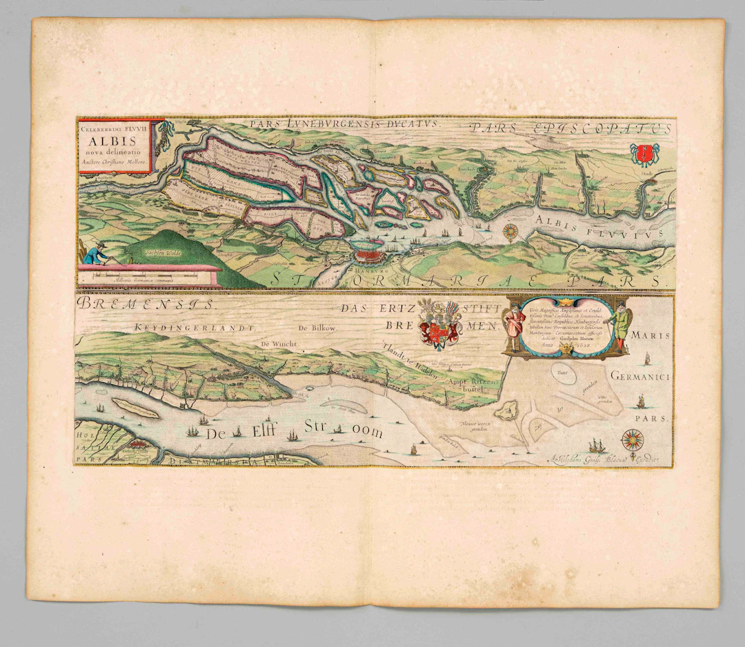 Historische Elblaufkarte des 17.