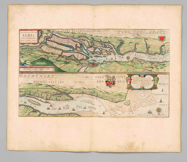 Historische Elblaufkarte des 17.