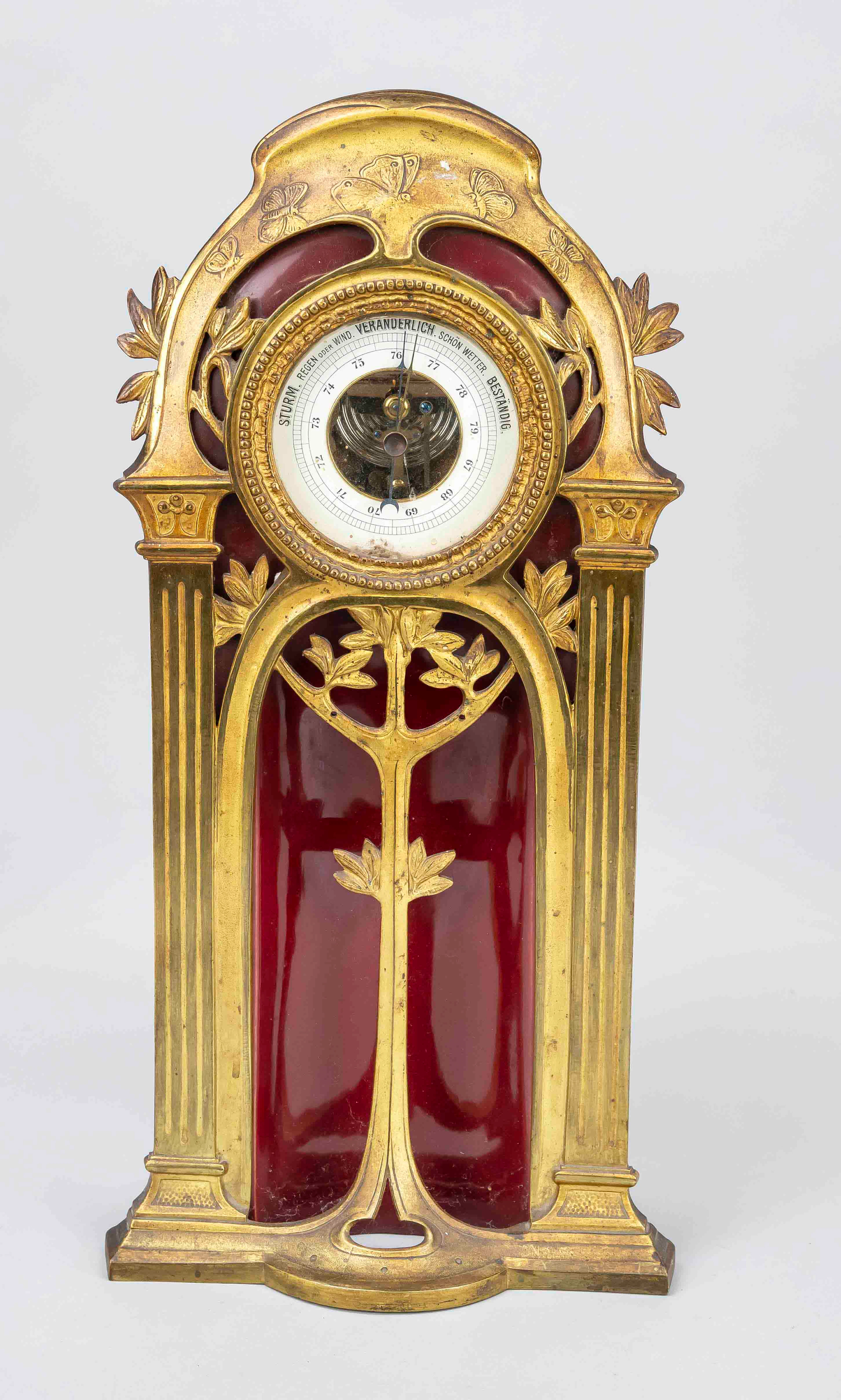 Jugendstil-Barometer, um 1910, Ke