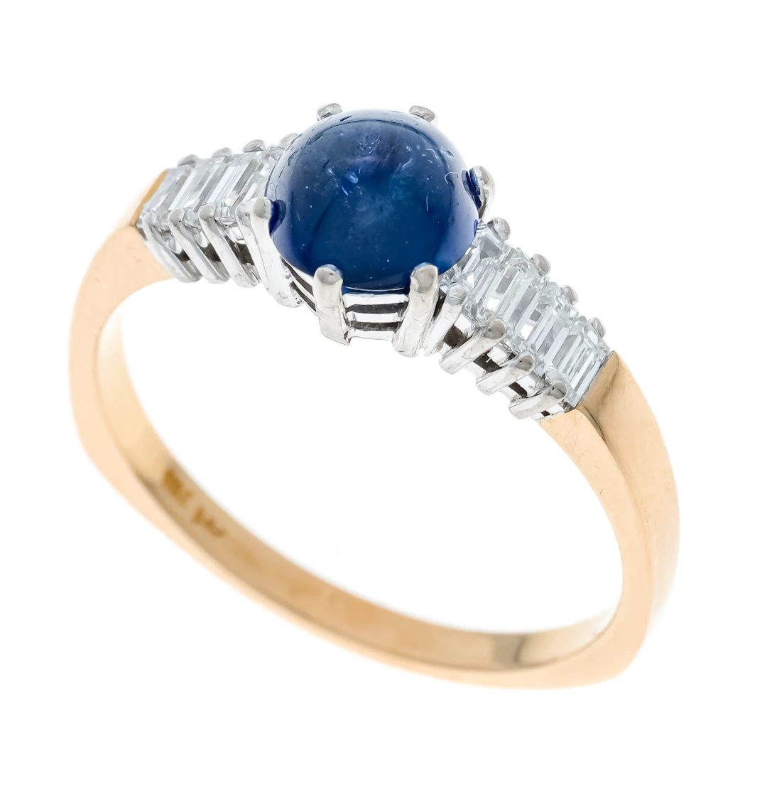 Saphir-Diamant Riviére-Ring GG/WG