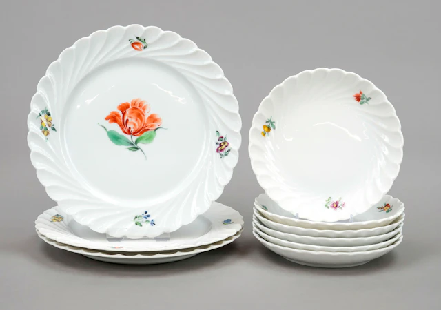 9 Teile Nymphenburg, Marken 1925-