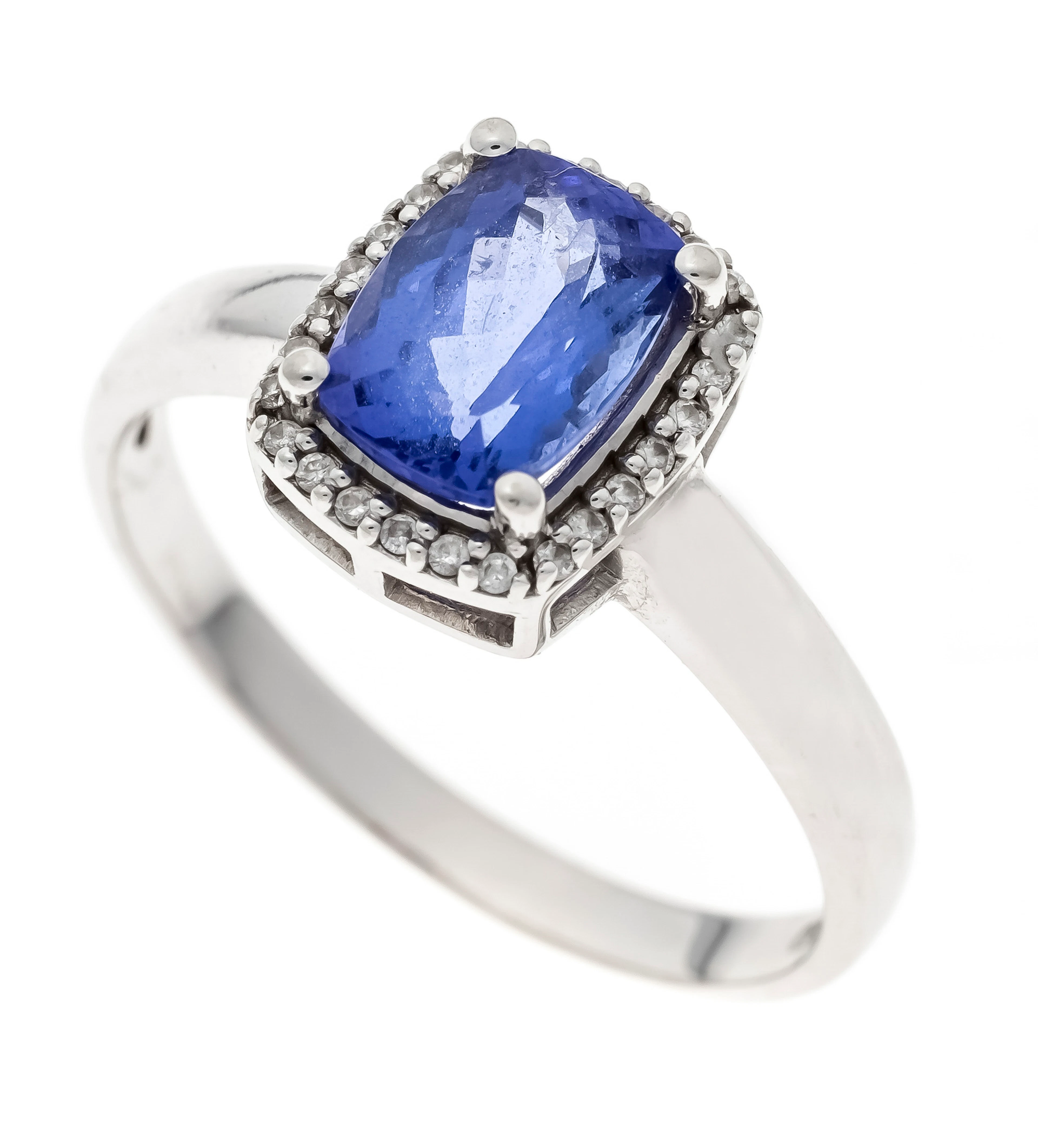 Tansanit-Diamant-Ring WG 750/000 mit