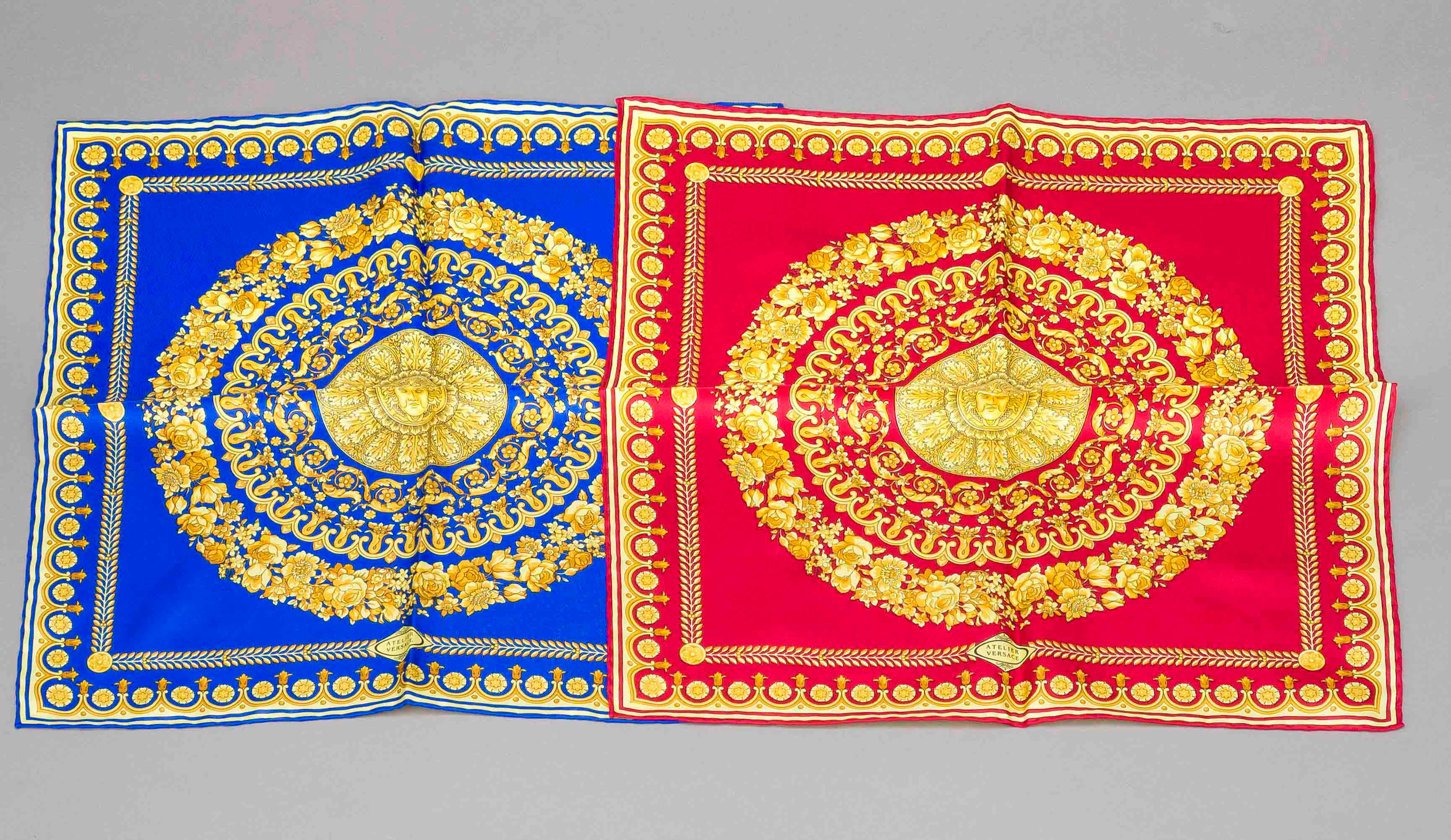 Versace, 2 kleine polychrom gemus