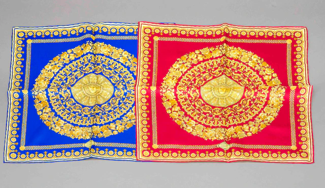 Versace, 2 kleine polychrom gemus
