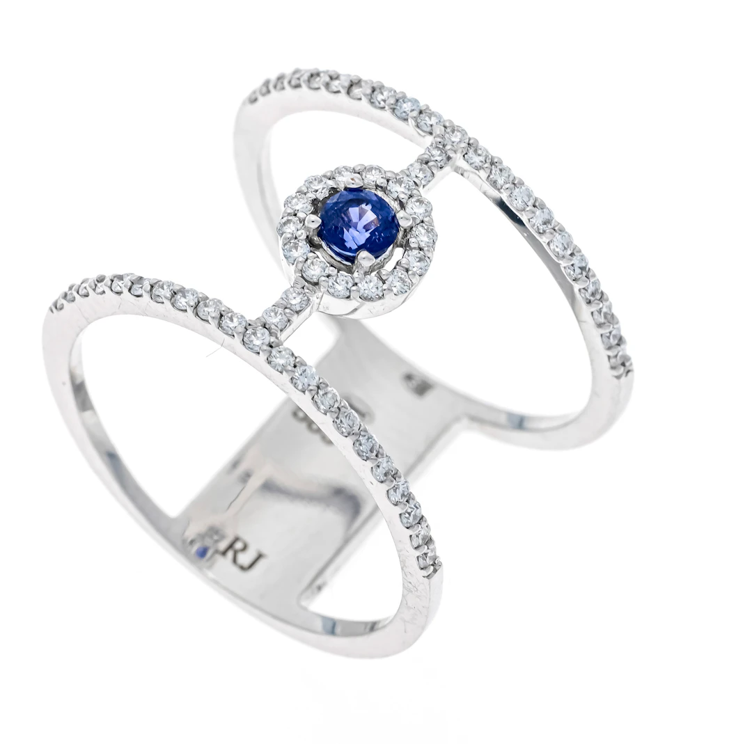 Saphir-Brillant-Ring WG 585/000 m