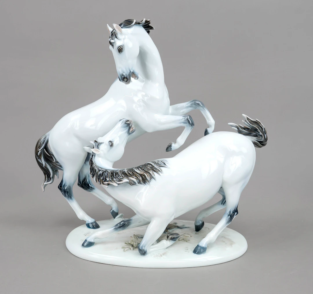 Zwei kämpfende Pferde, Rosenthal