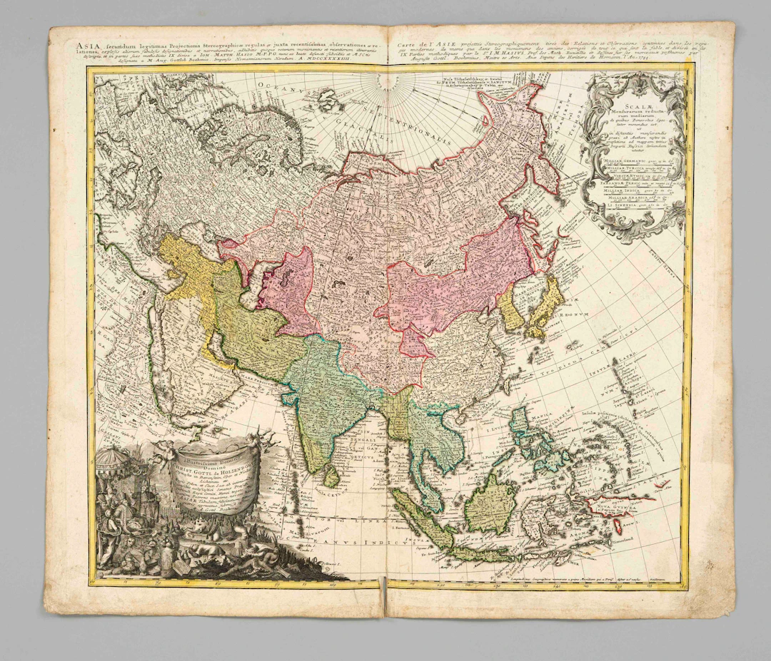 Historische Karte von Russland bz