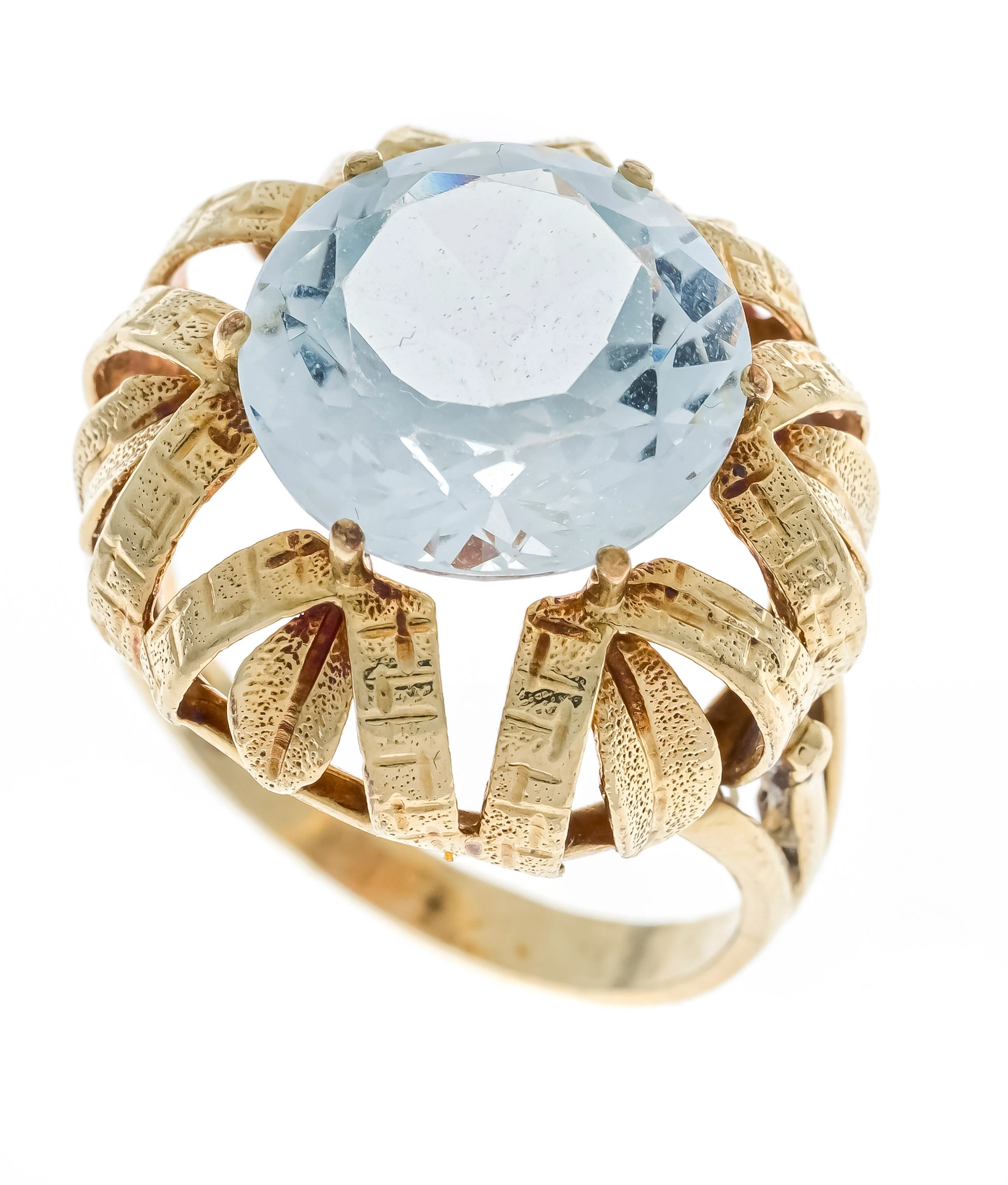 Aquamarin-Ring GG 585/000 mit ein