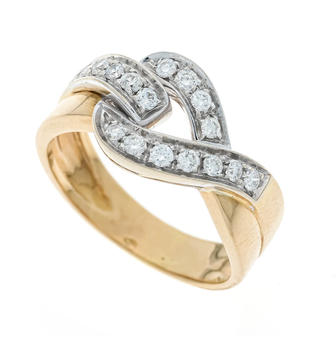 Brillant-Ring GG/WG 750/000 mit 1