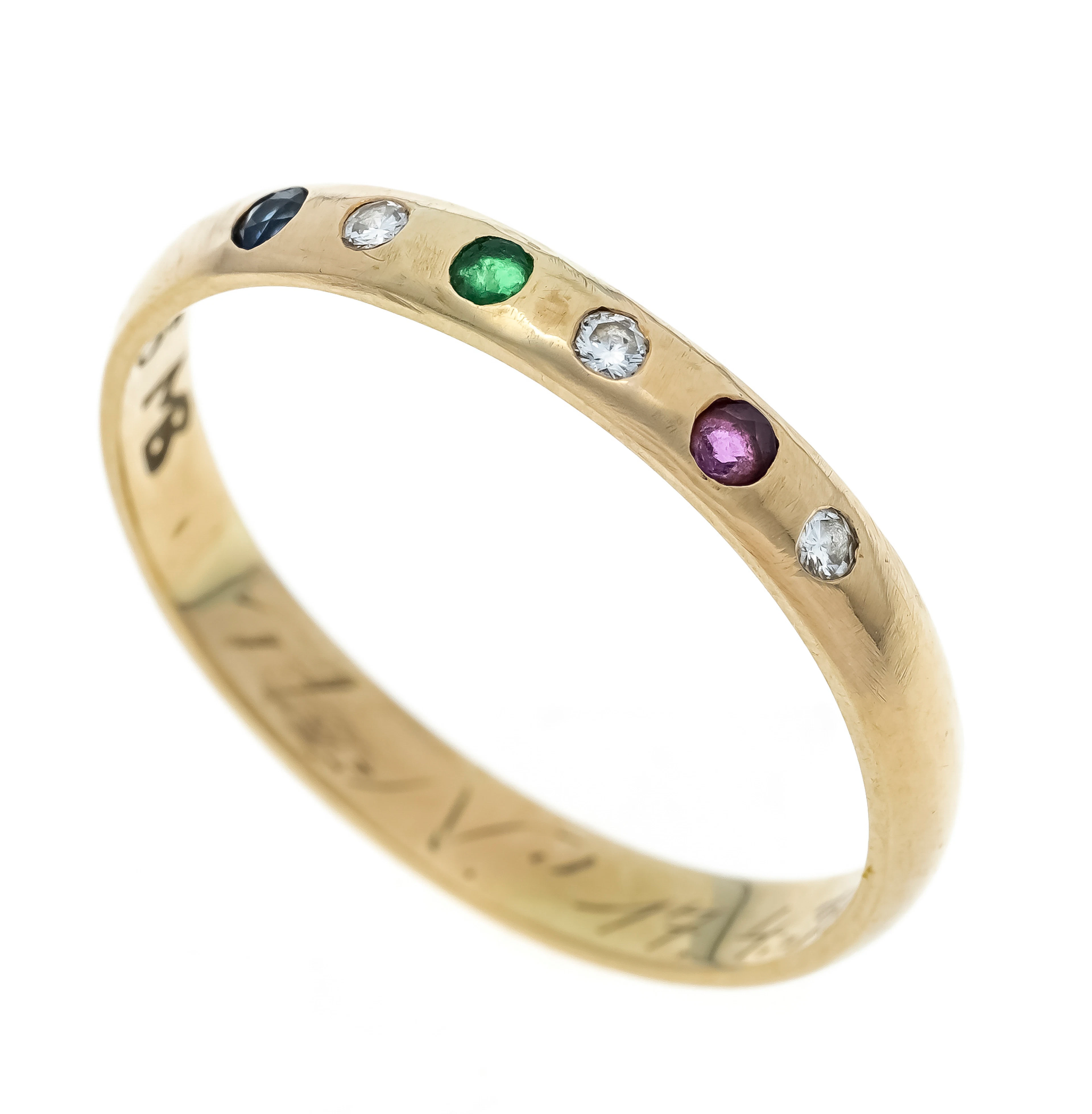 Multicolor-Ring GG 585/000 mit je
