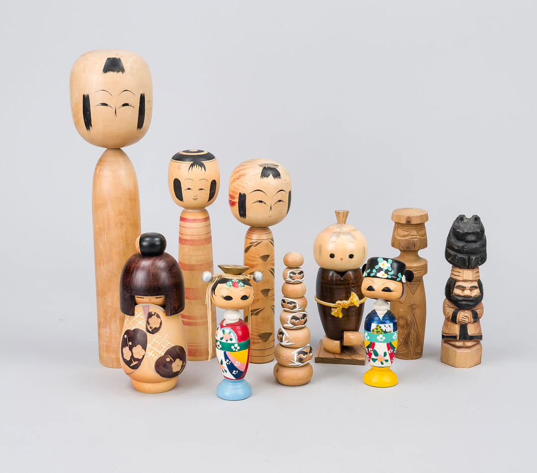 Großes Konvolut Kokeshi Puppen (u
