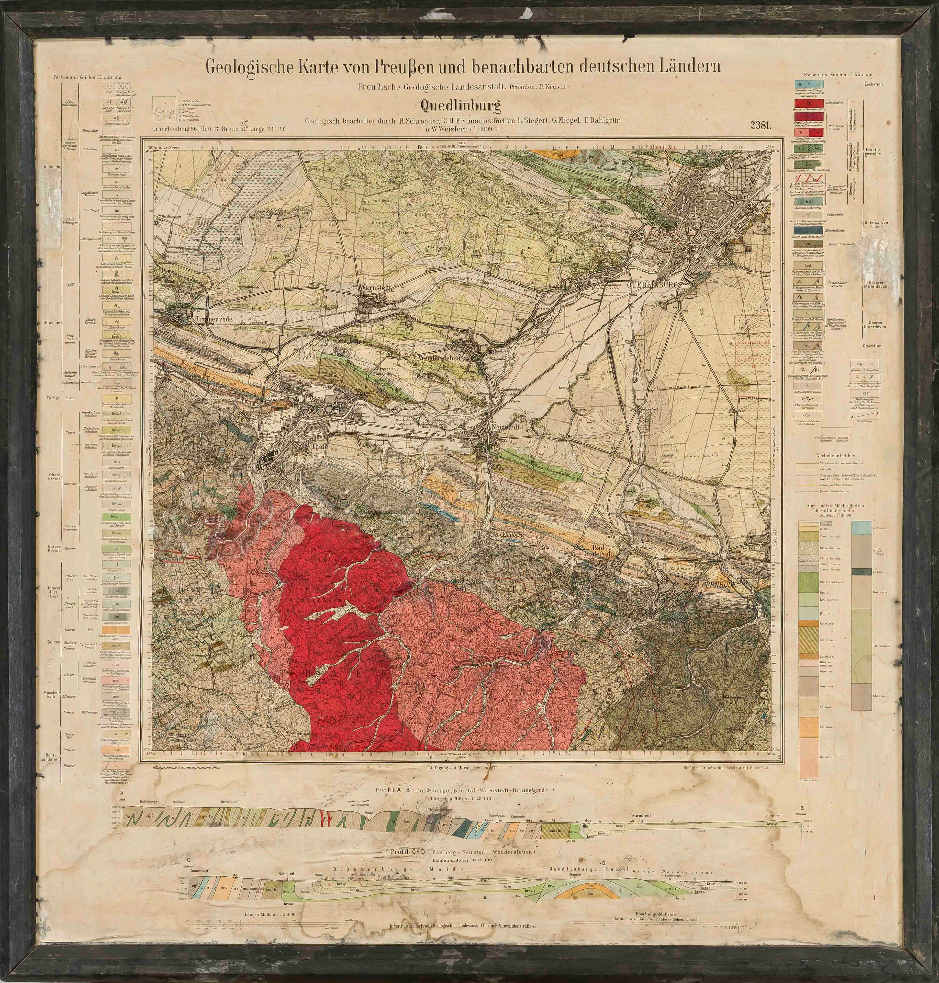 Reliefkarte von Quedlinburg, Berl