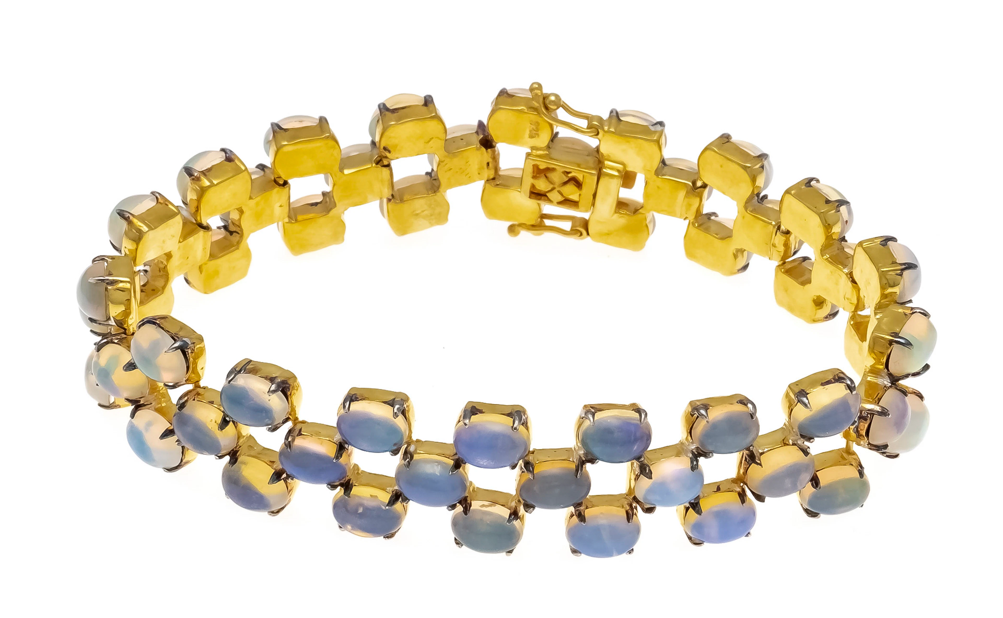 Opal-Armband Silber 925/000 vergolde