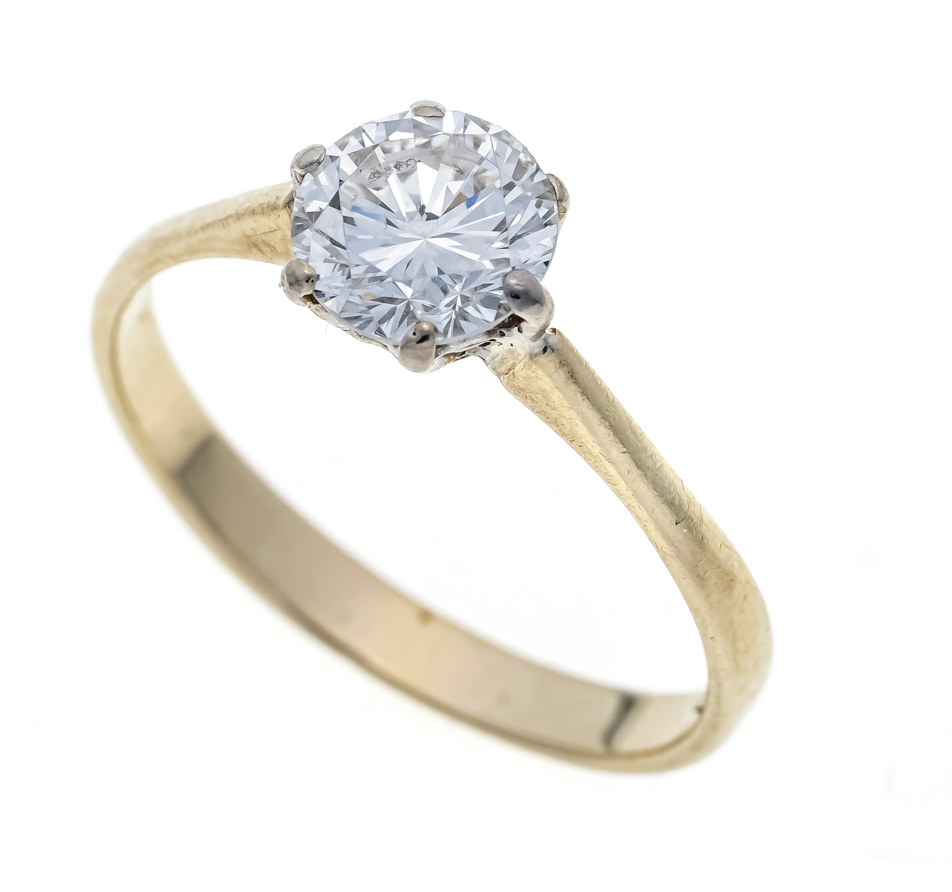 Solitär Brillant-Ring GG/WG 585/0