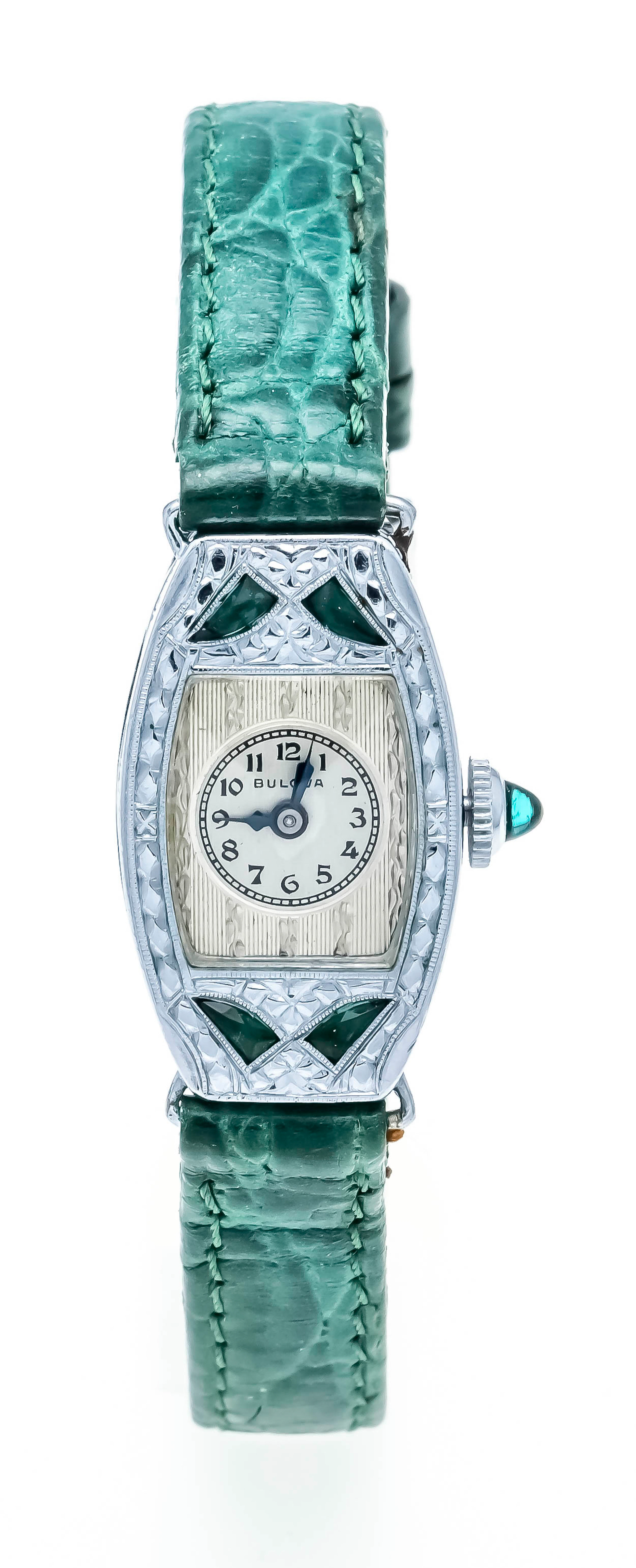 Bulova Damenuhr, Stahl, Art Deco`