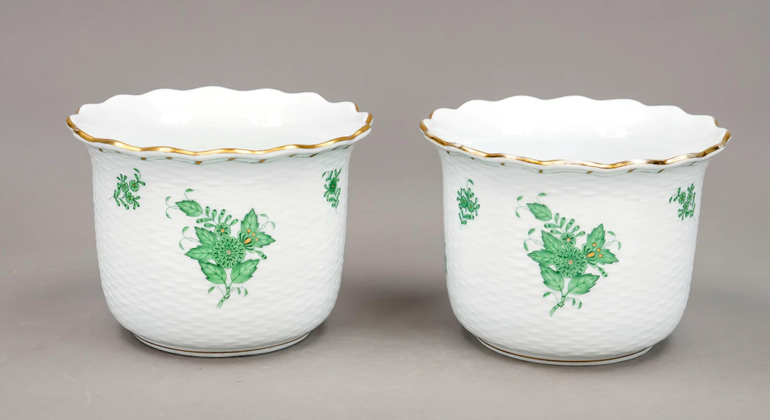 Zwei Cachepots, Herend, Ungarn, 2