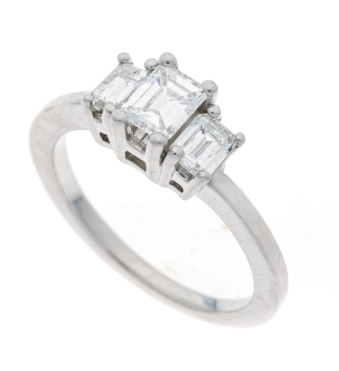 Diamant-Ring Platin, besetzt mit