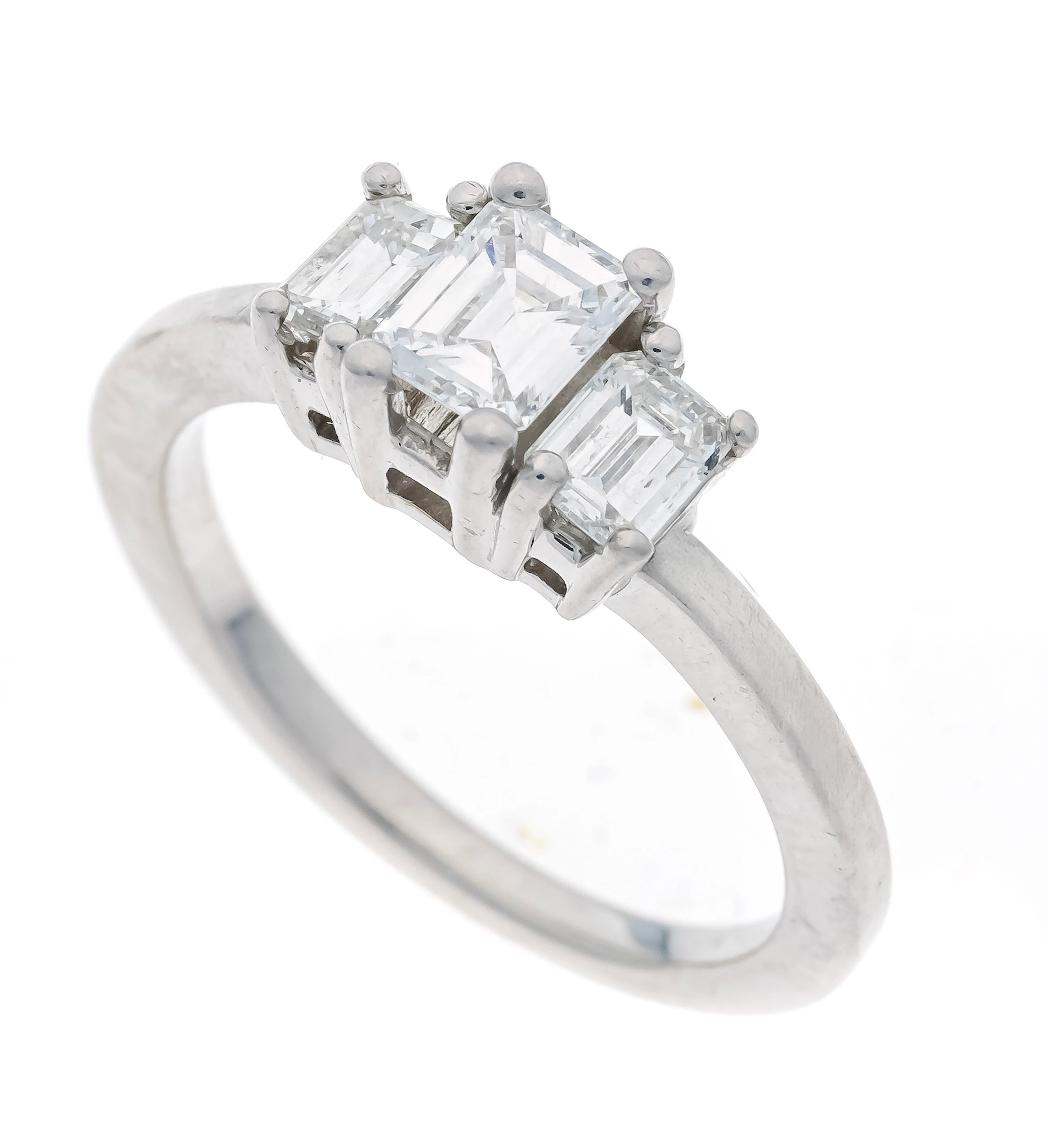 Diamant-Ring Platin, besetzt mit