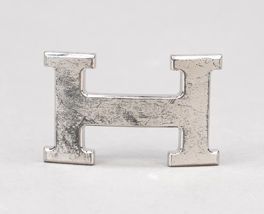Hermes, Logo-Gürtelschließe, silb