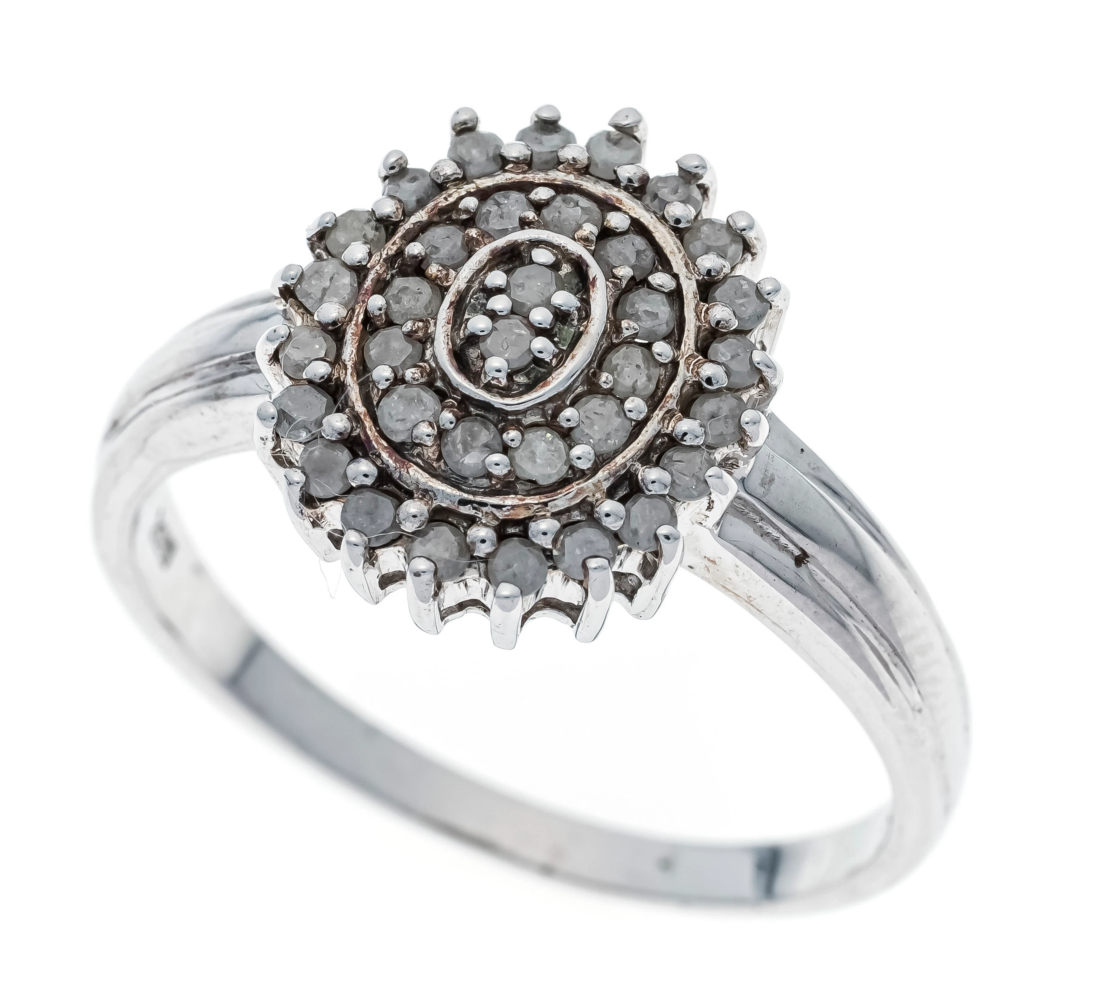 Diamant Ring Silber 925/000 mit 2