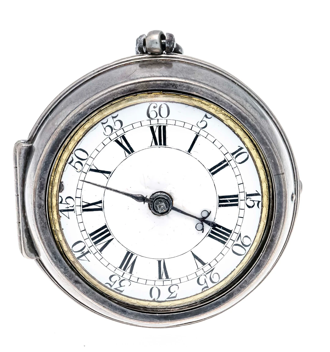 Spindeltaschenuhr, Silber, bez.