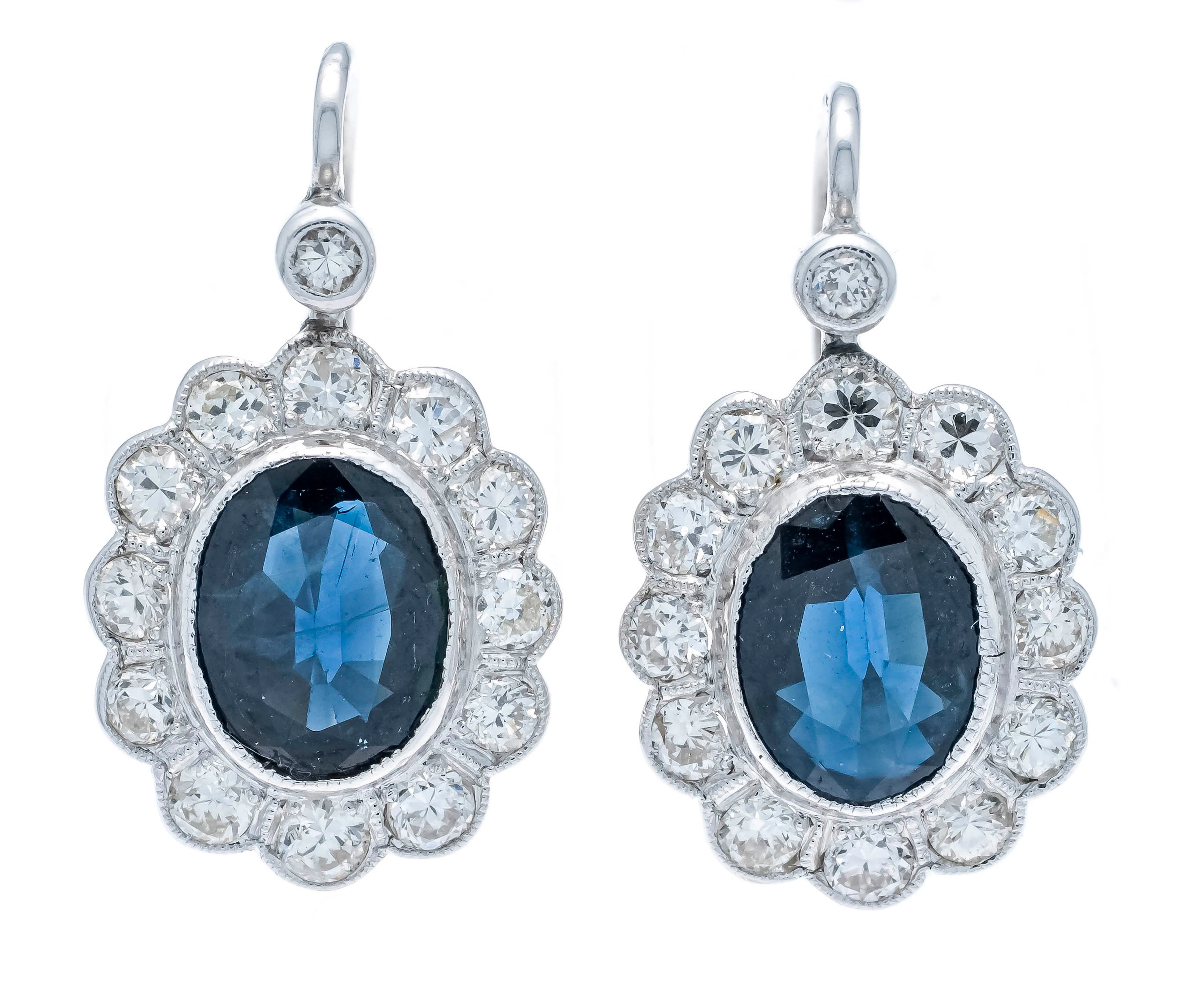 Saphir-Brillant-Ohrringe WG 585/0