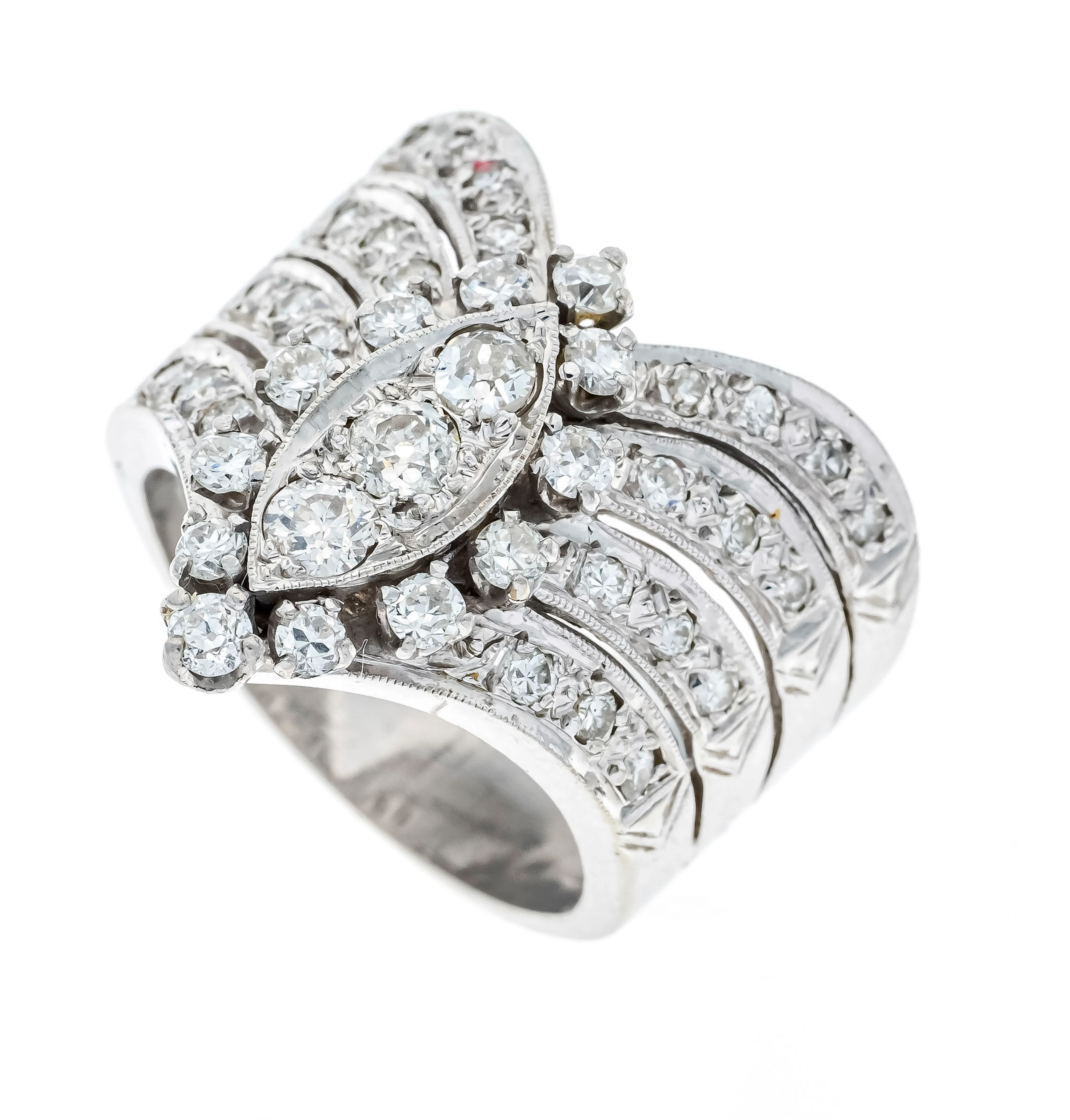 Altschliff-Diamant-Ring um 1930 W