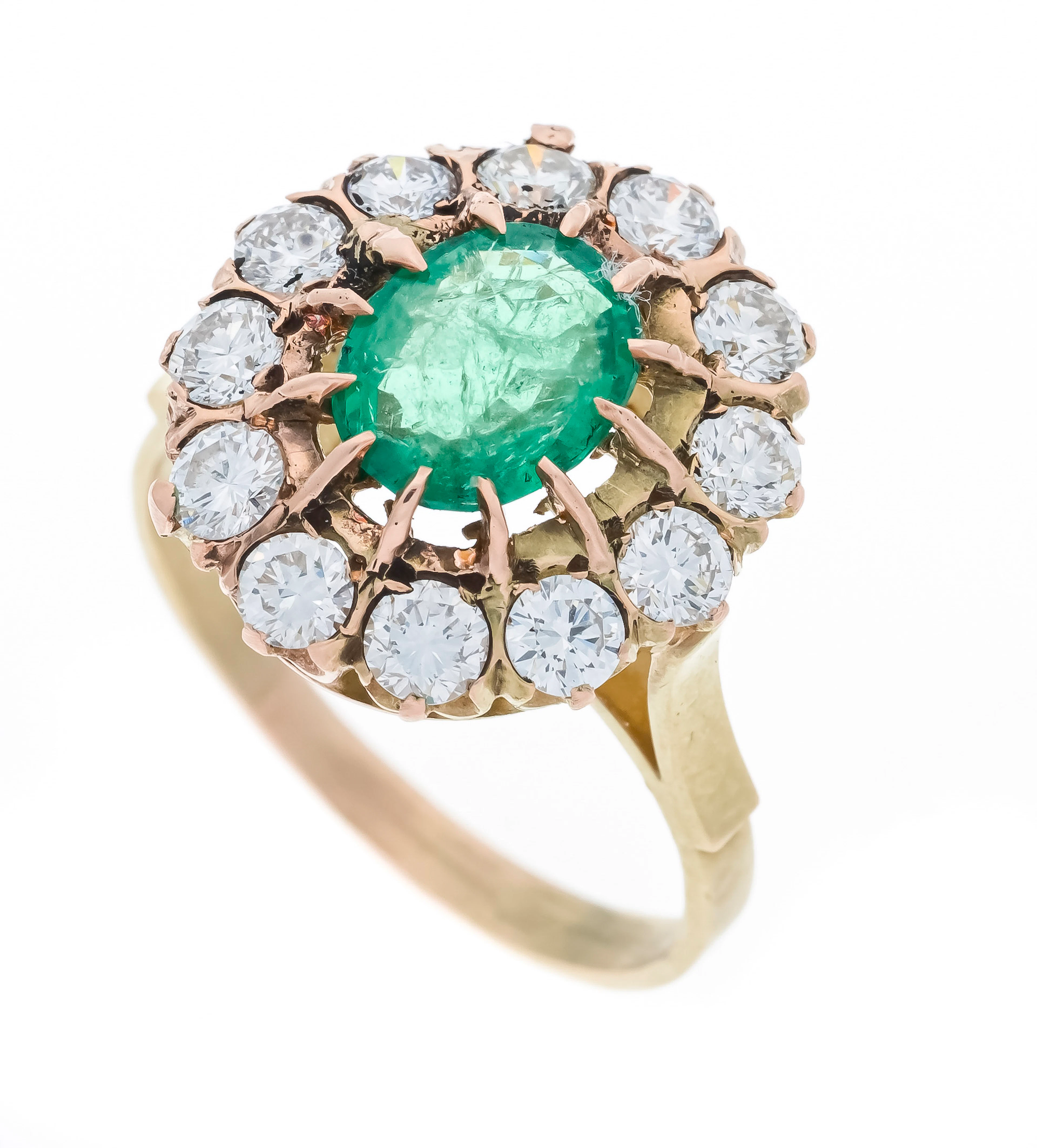 Smaragd-Brillant-Ring GG/RG 585/0