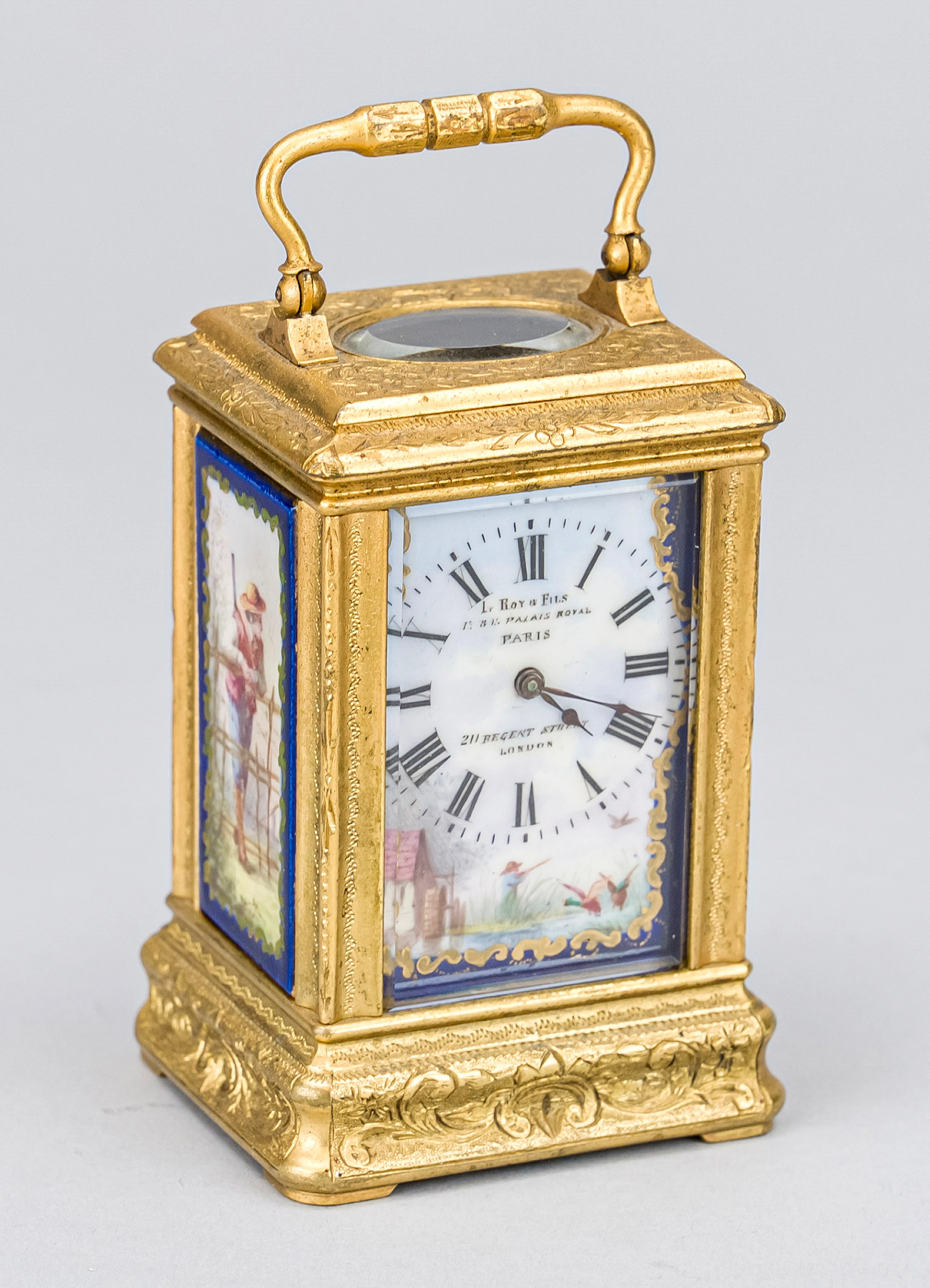 Kleine franz. Reiseuhr, bez.''Le
