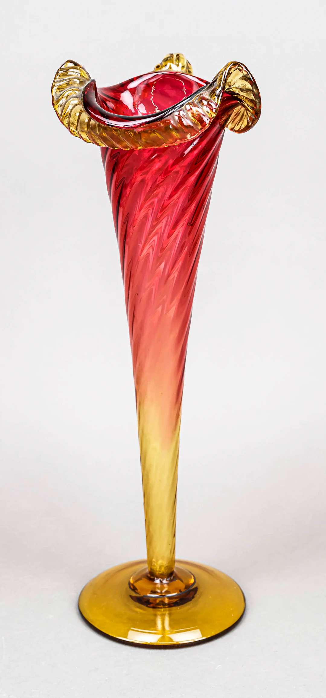 Vase, 2. H. 20 Jh., runder Scheib