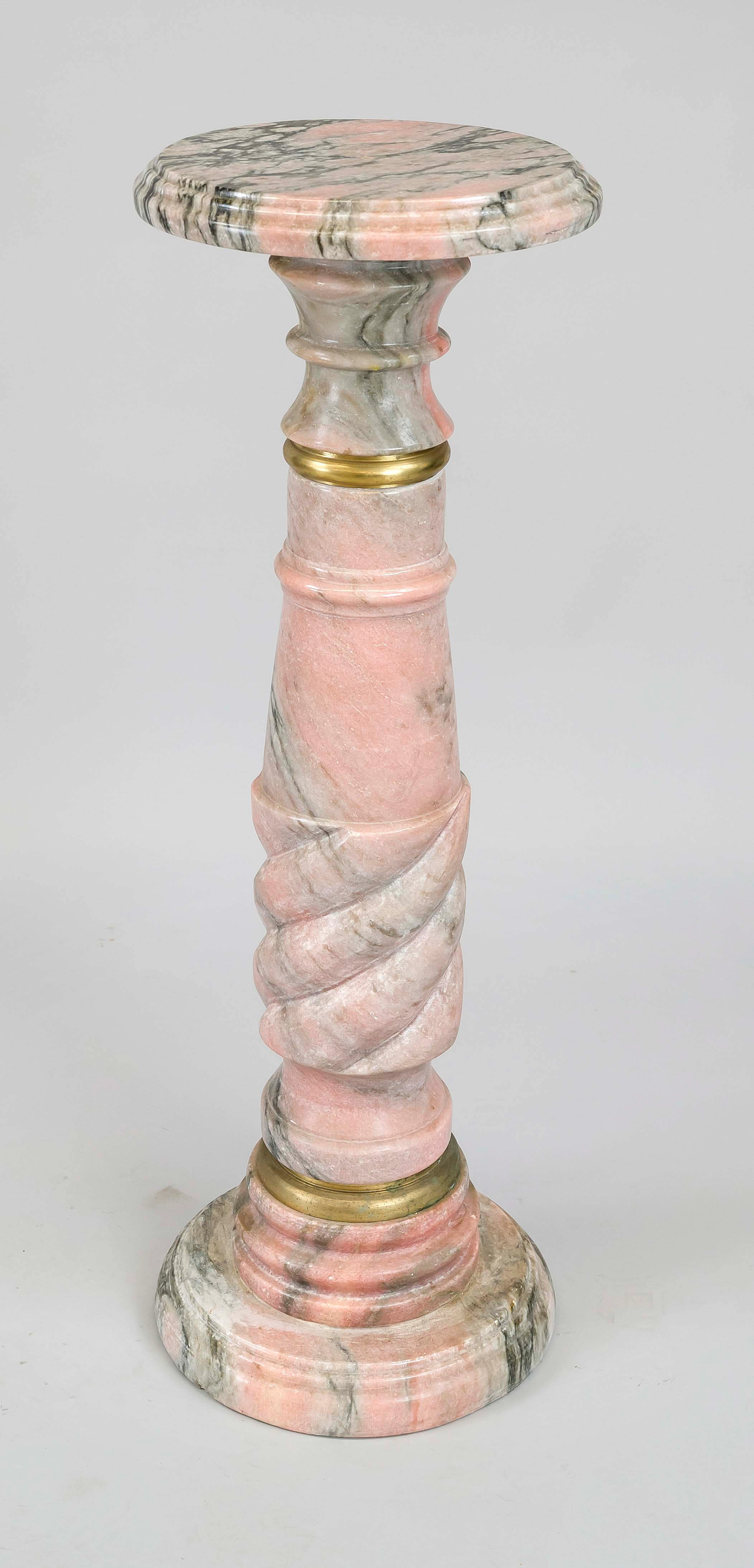Säule, 20. Jh., lachsfarbener bis