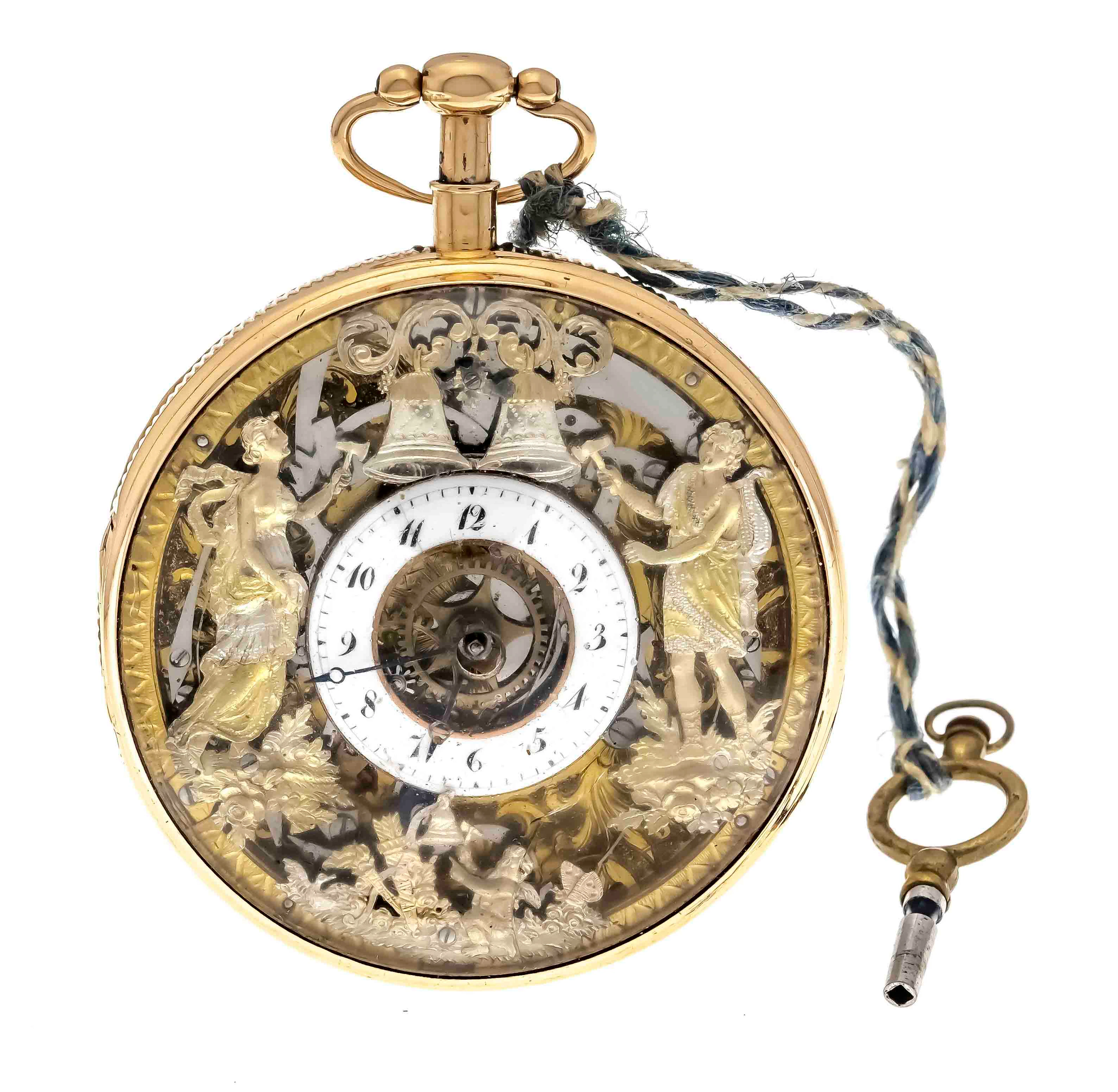 Spindelherrentaschenuhr Jacquemarts