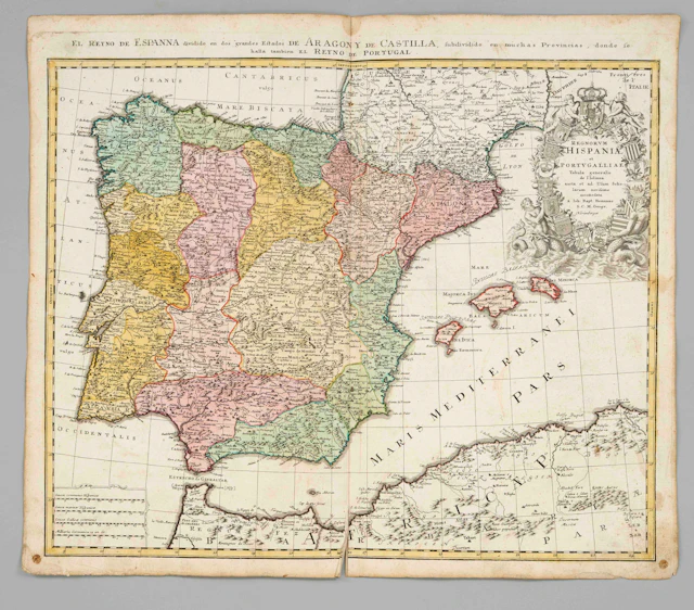 Historische Karte von Spanien --