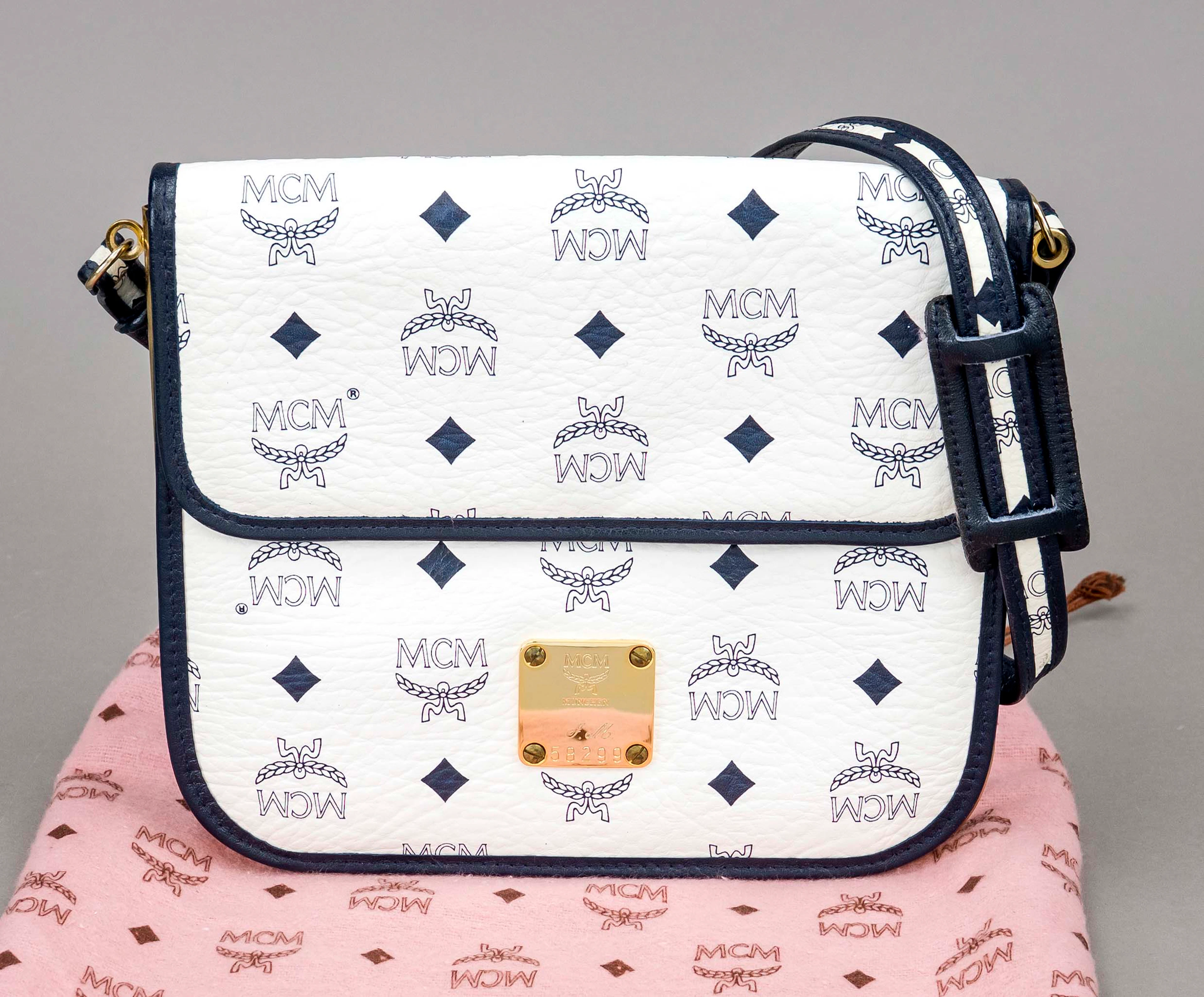MCM, Vintage White Monogram Cross