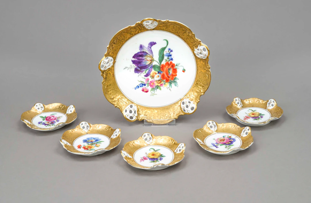 6 Schalen, Rosenthal, 20. Jh., Fo