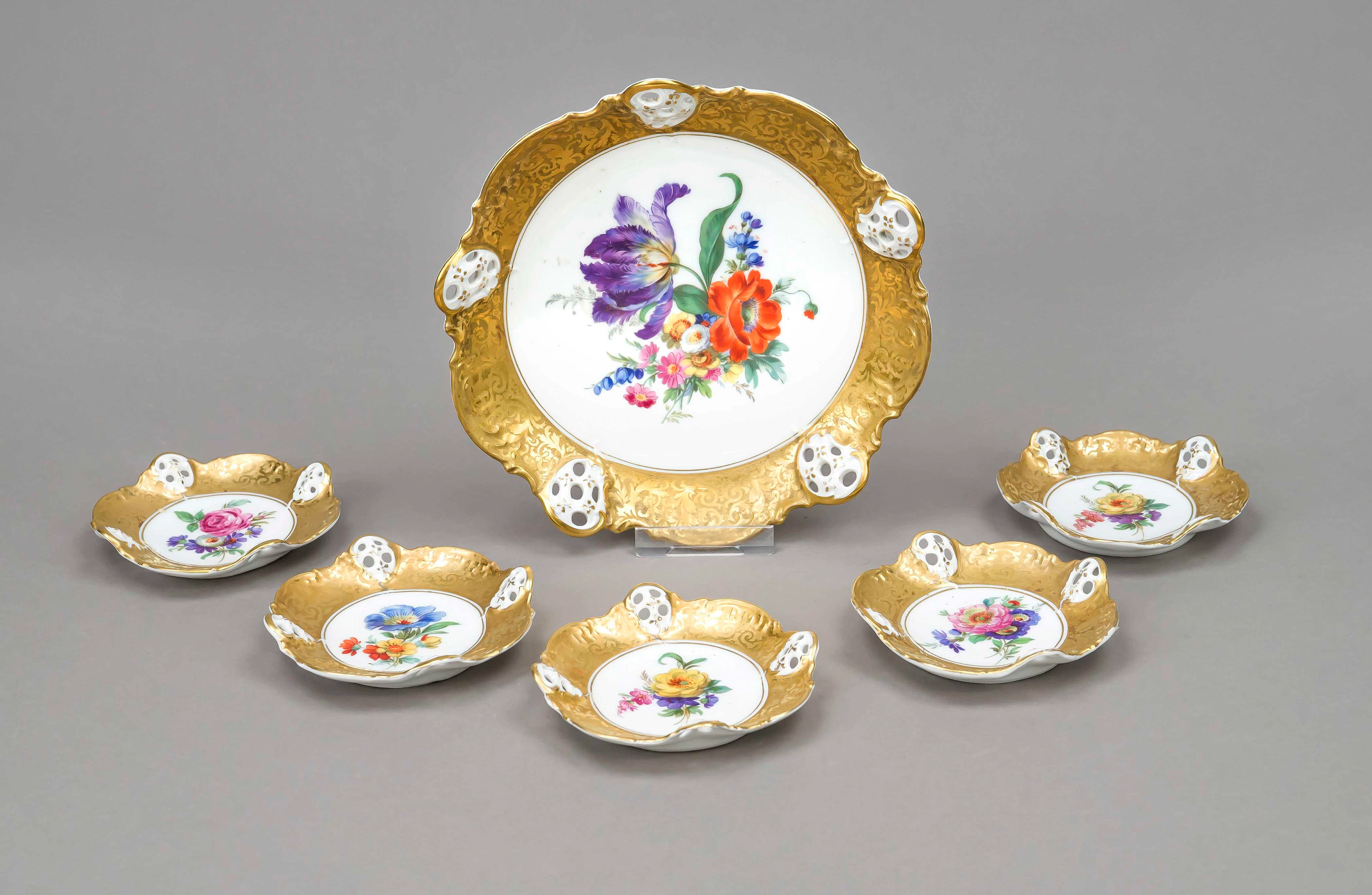 6 Schalen, Rosenthal, 20. Jh., Fo