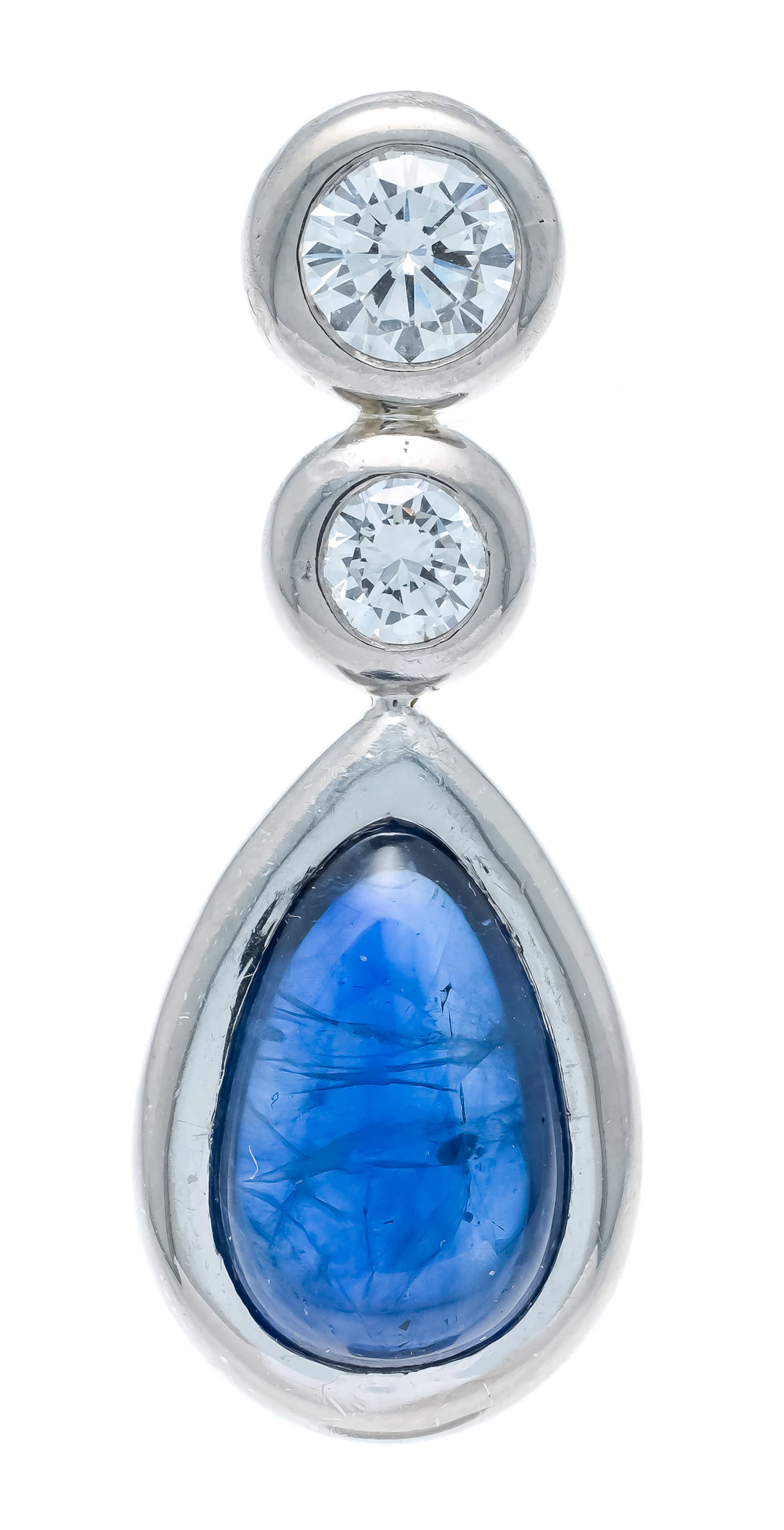 Saphir-Brillant-Anhänger Platin 9