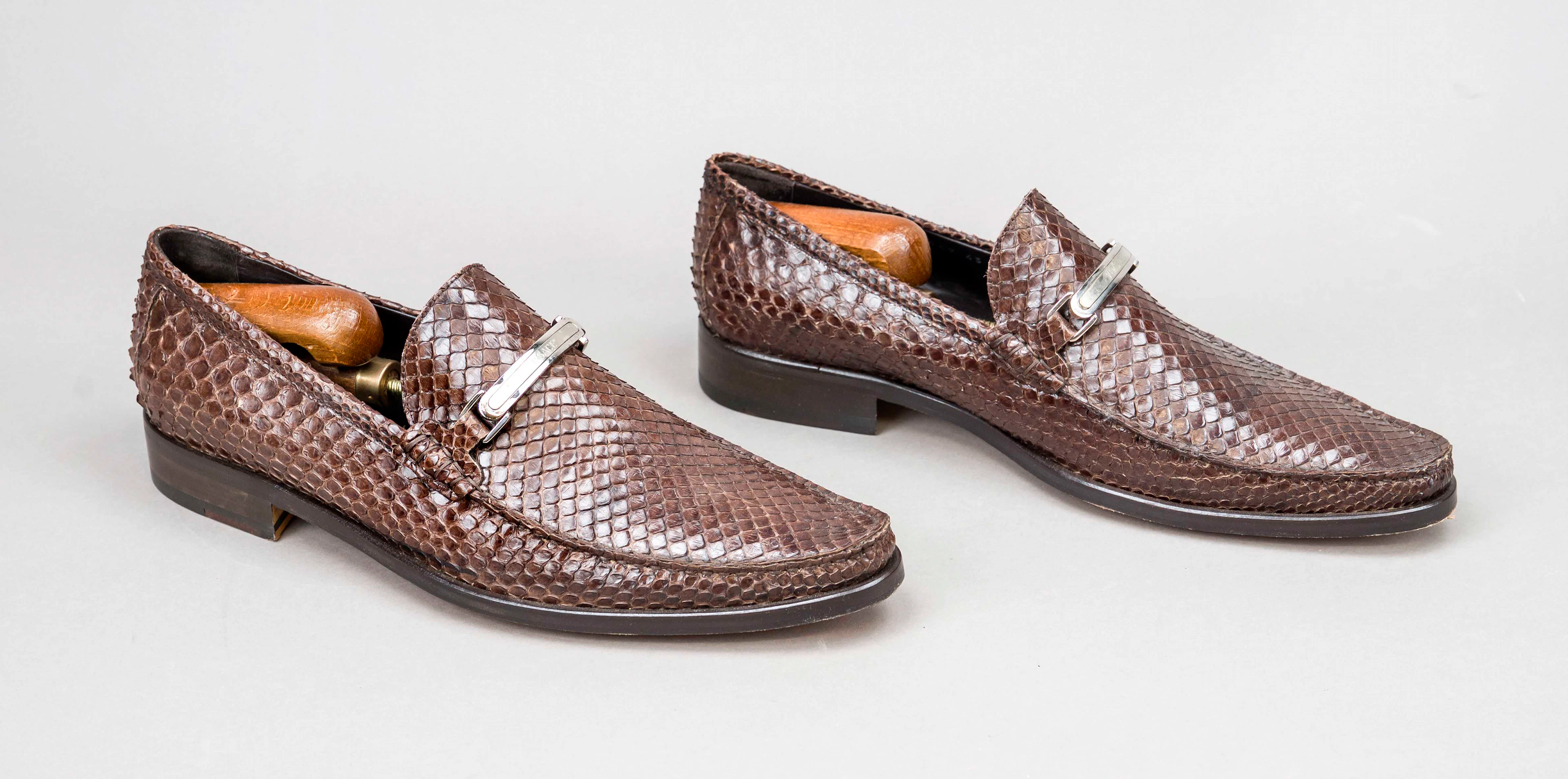 Versace, elegante Loafer, braunes