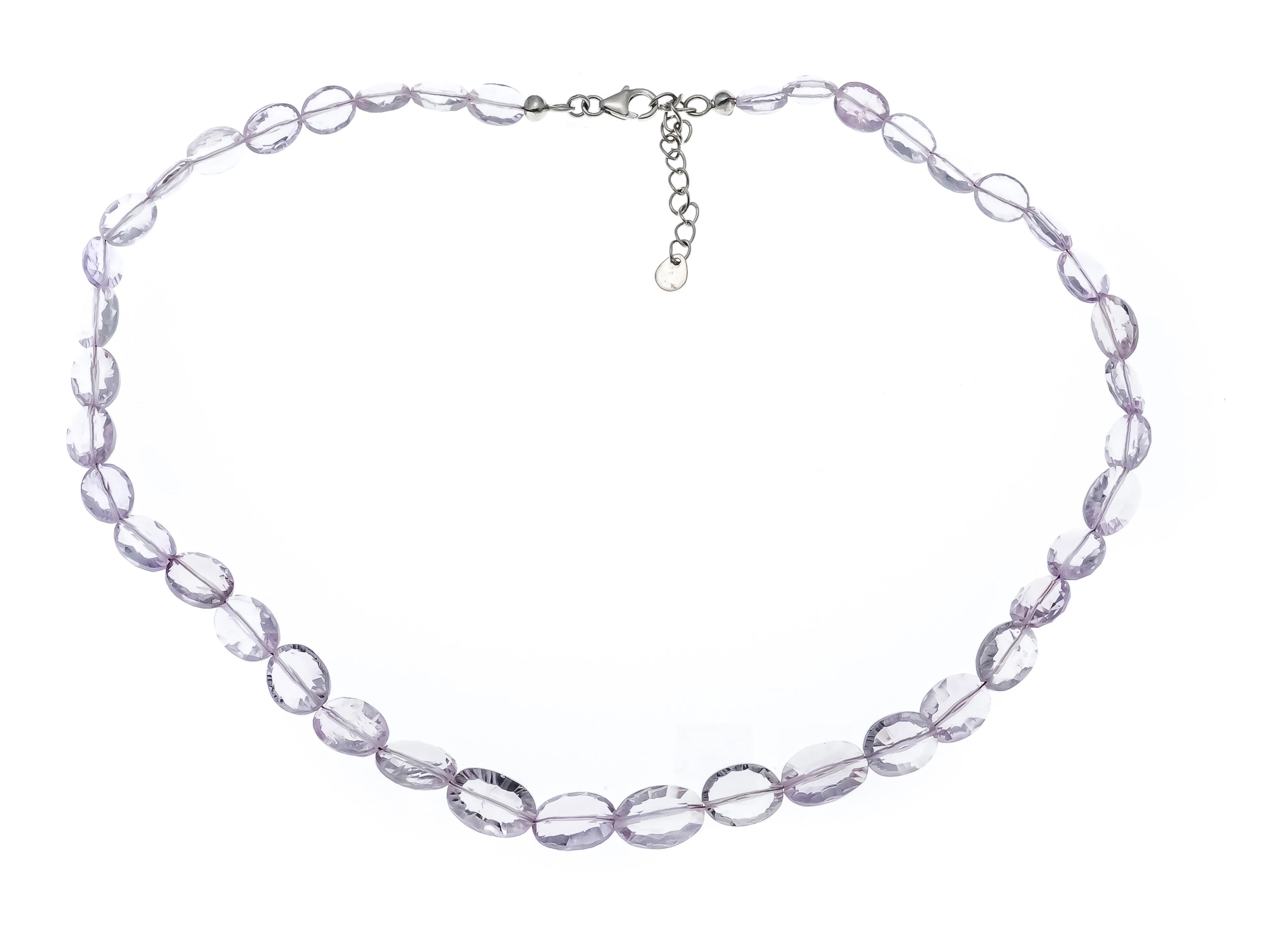 Pink-Amethyst-Collier mit Karabin