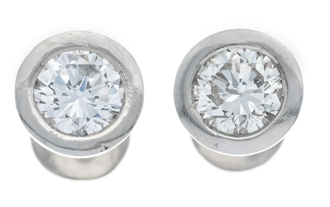 Solitär Brillant-Ohrstecker Plati