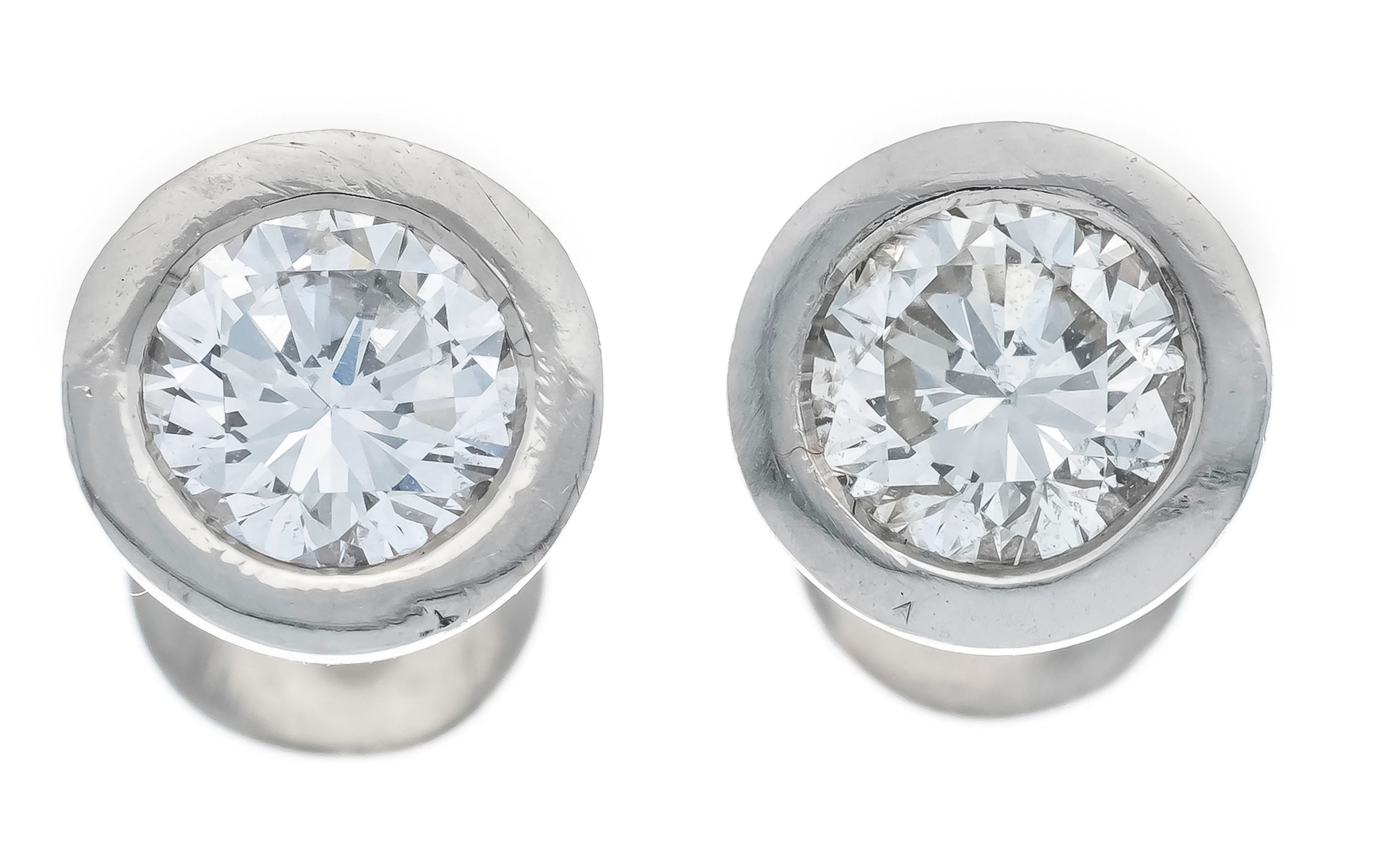 Solitär Brillant-Ohrstecker Plati