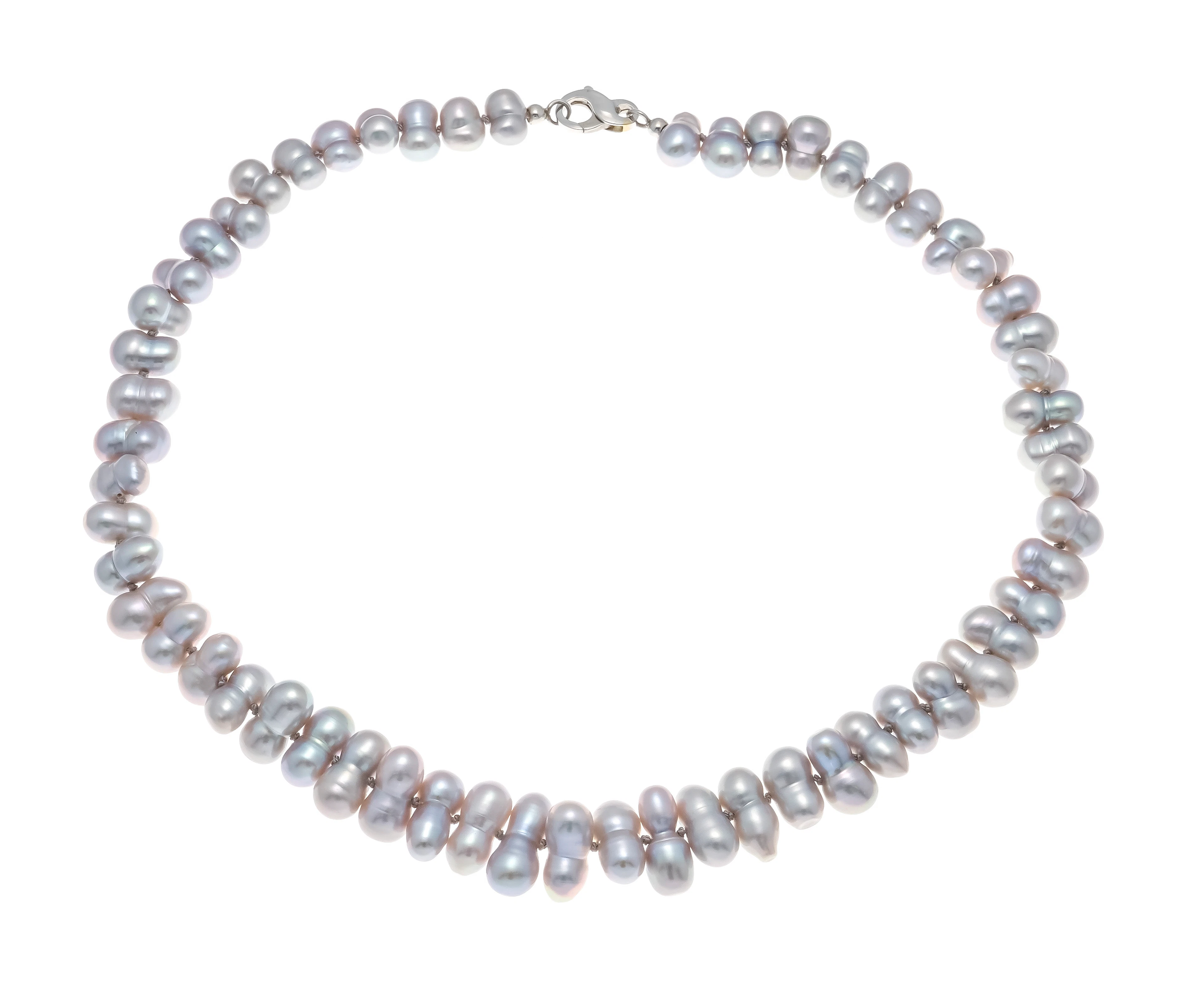 Süßwasserperlen-Collier mit Karab