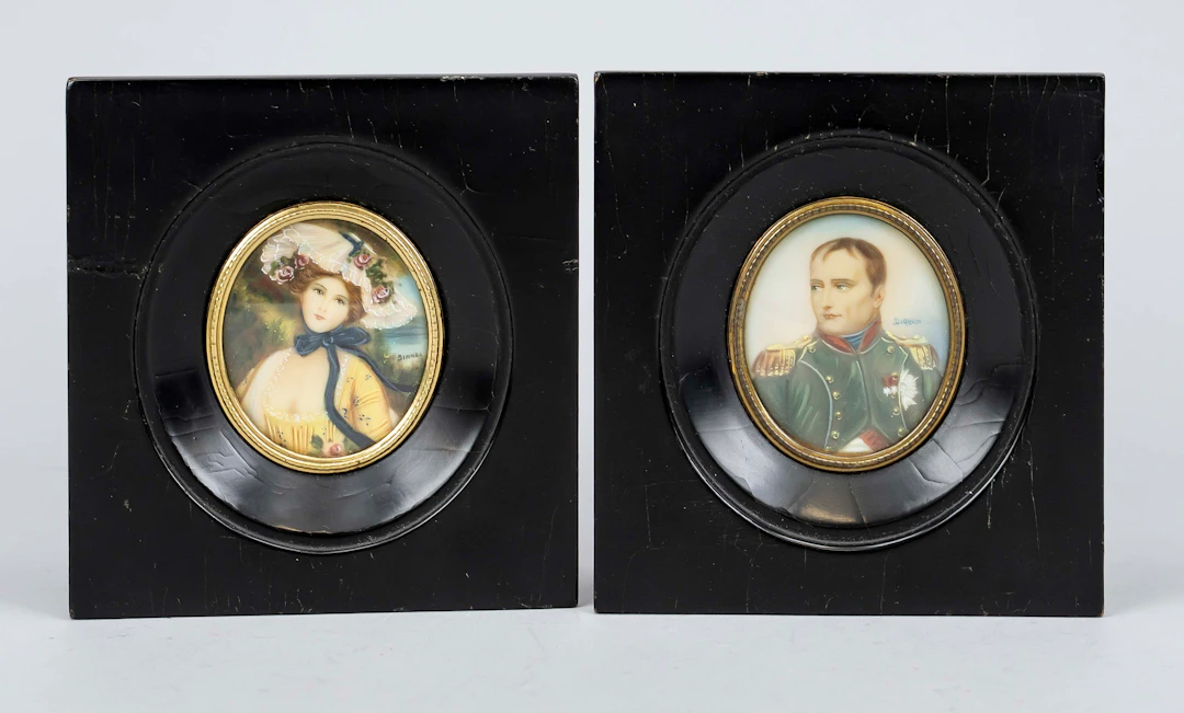 2 Miniaturen, 19./20. Jh., polych