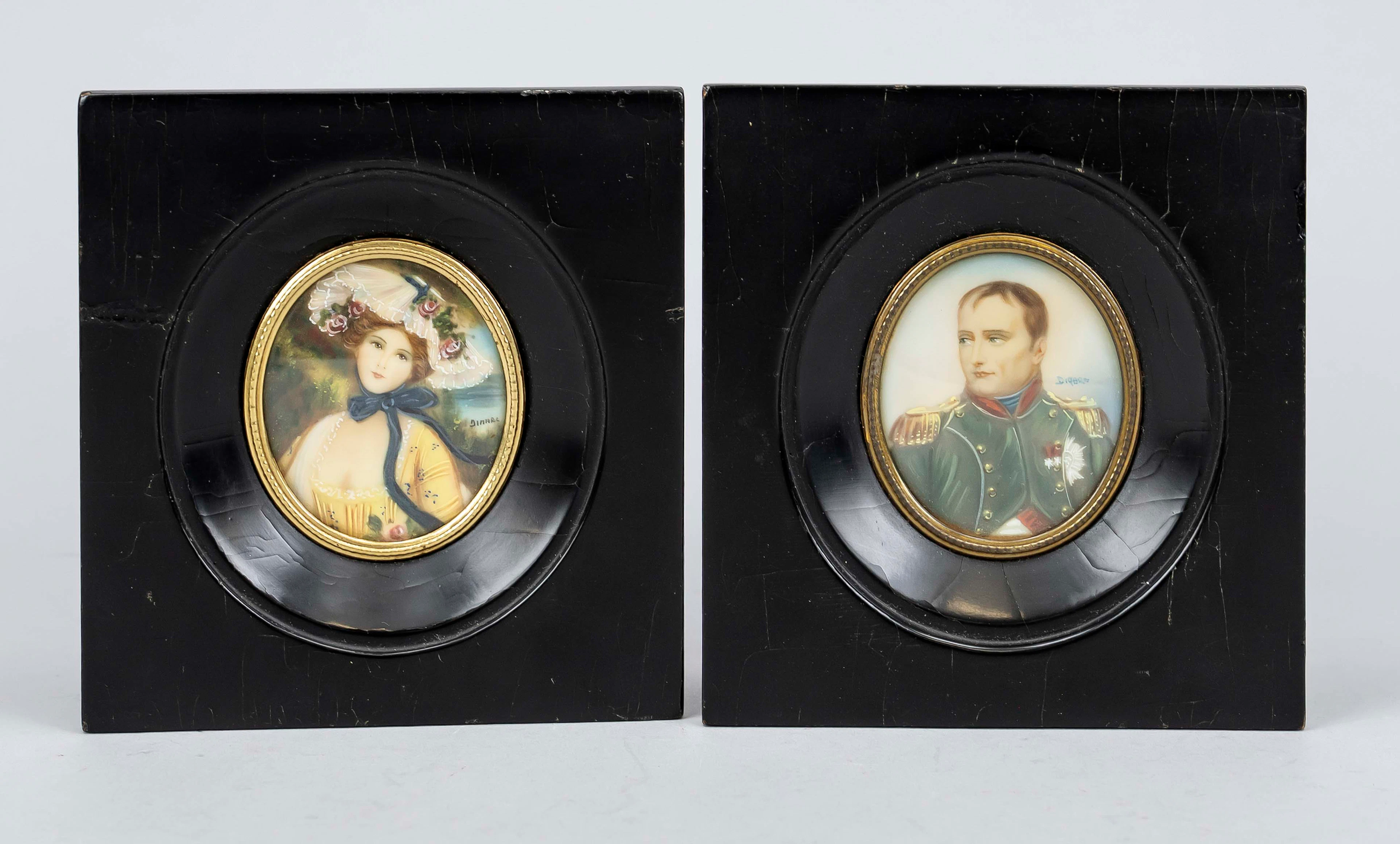 2 Miniaturen, 19./20. Jh., polych