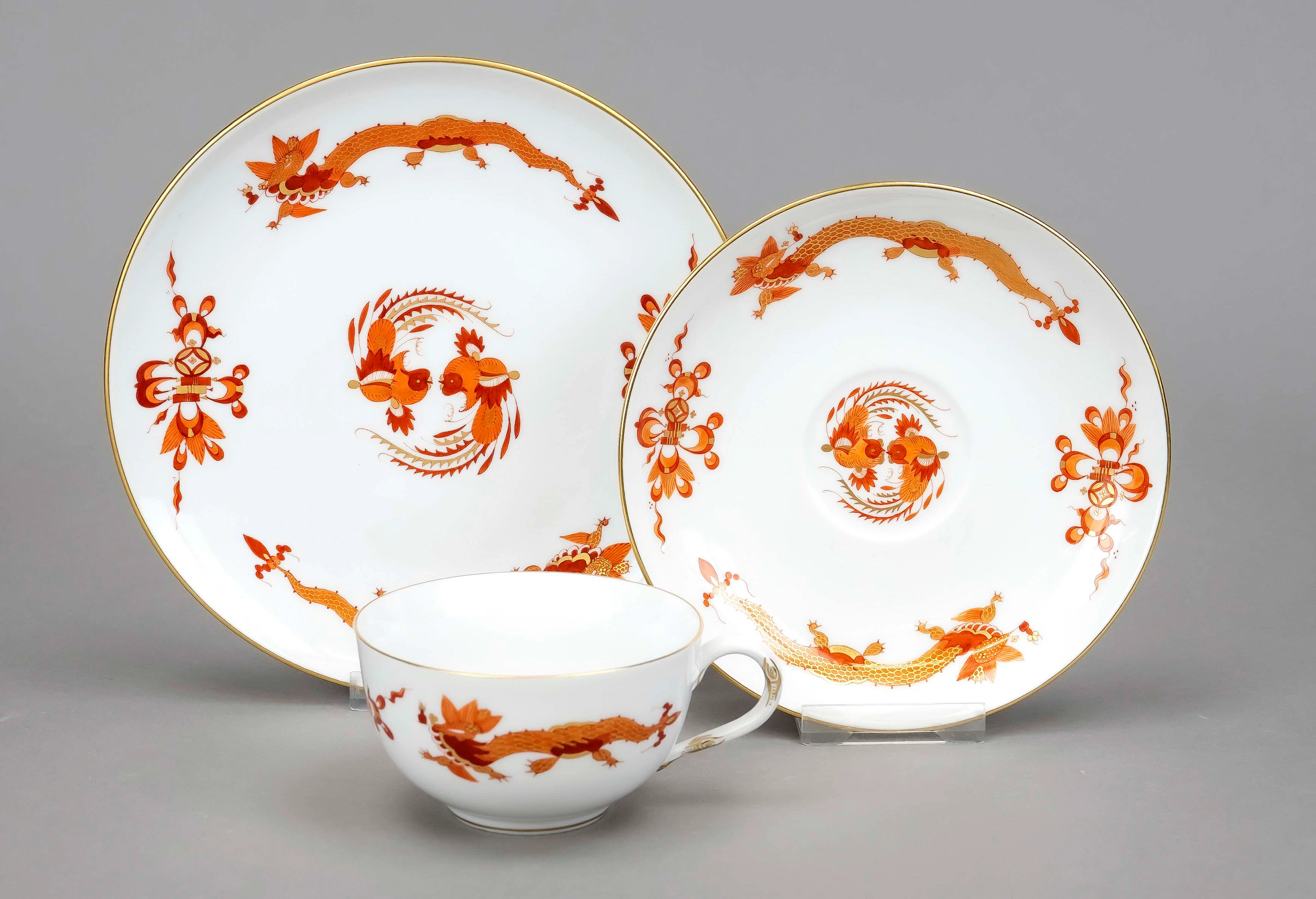 Tee-Gedeck, 3-tlg., Meissen, Ende