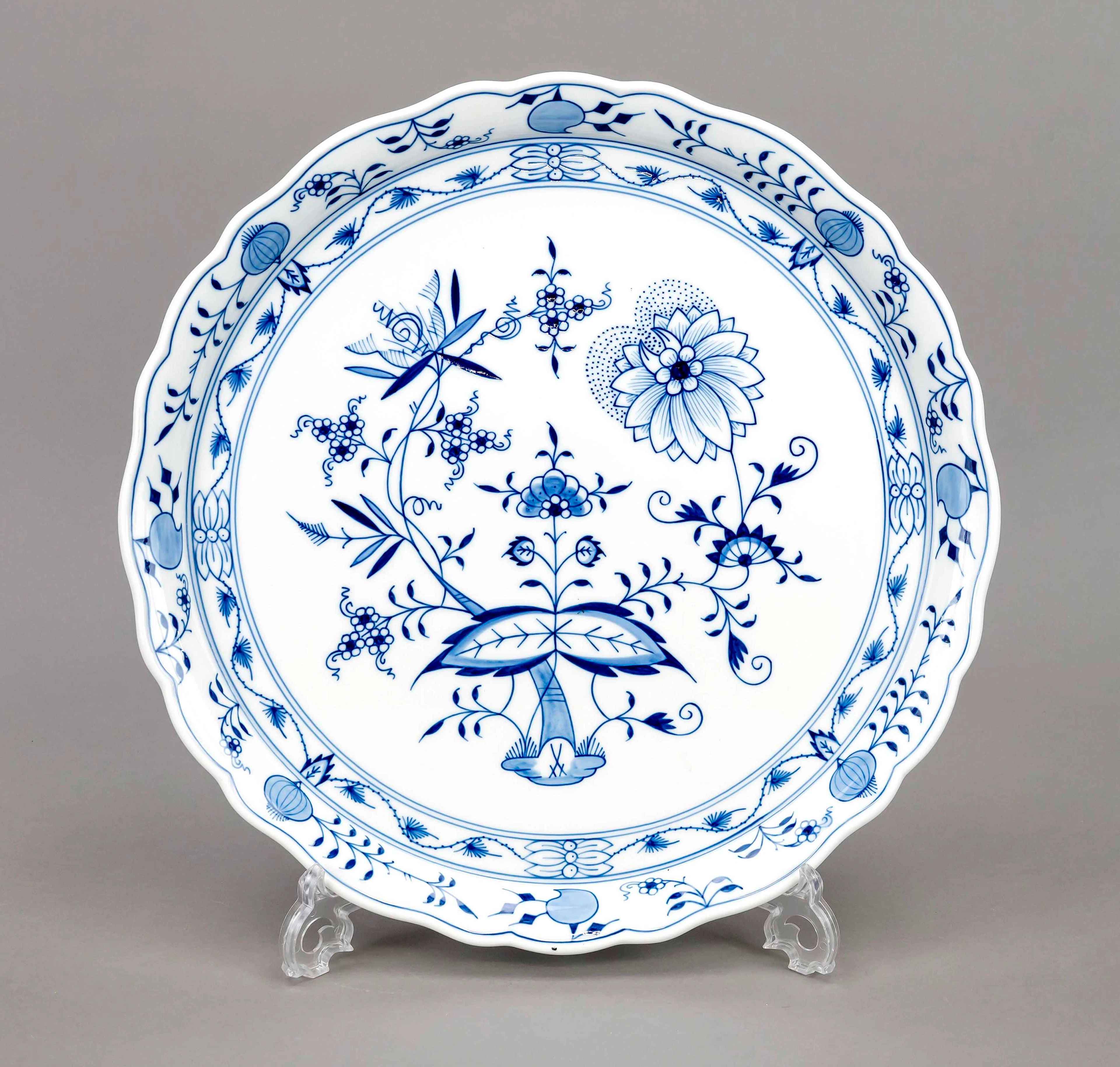 Großes rundes Tablett, Meissen, M
