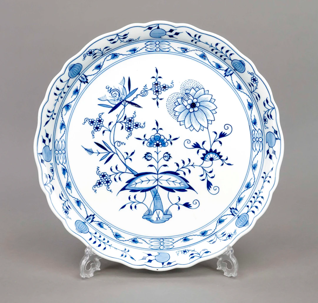 Großes rundes Tablett, Meissen, M